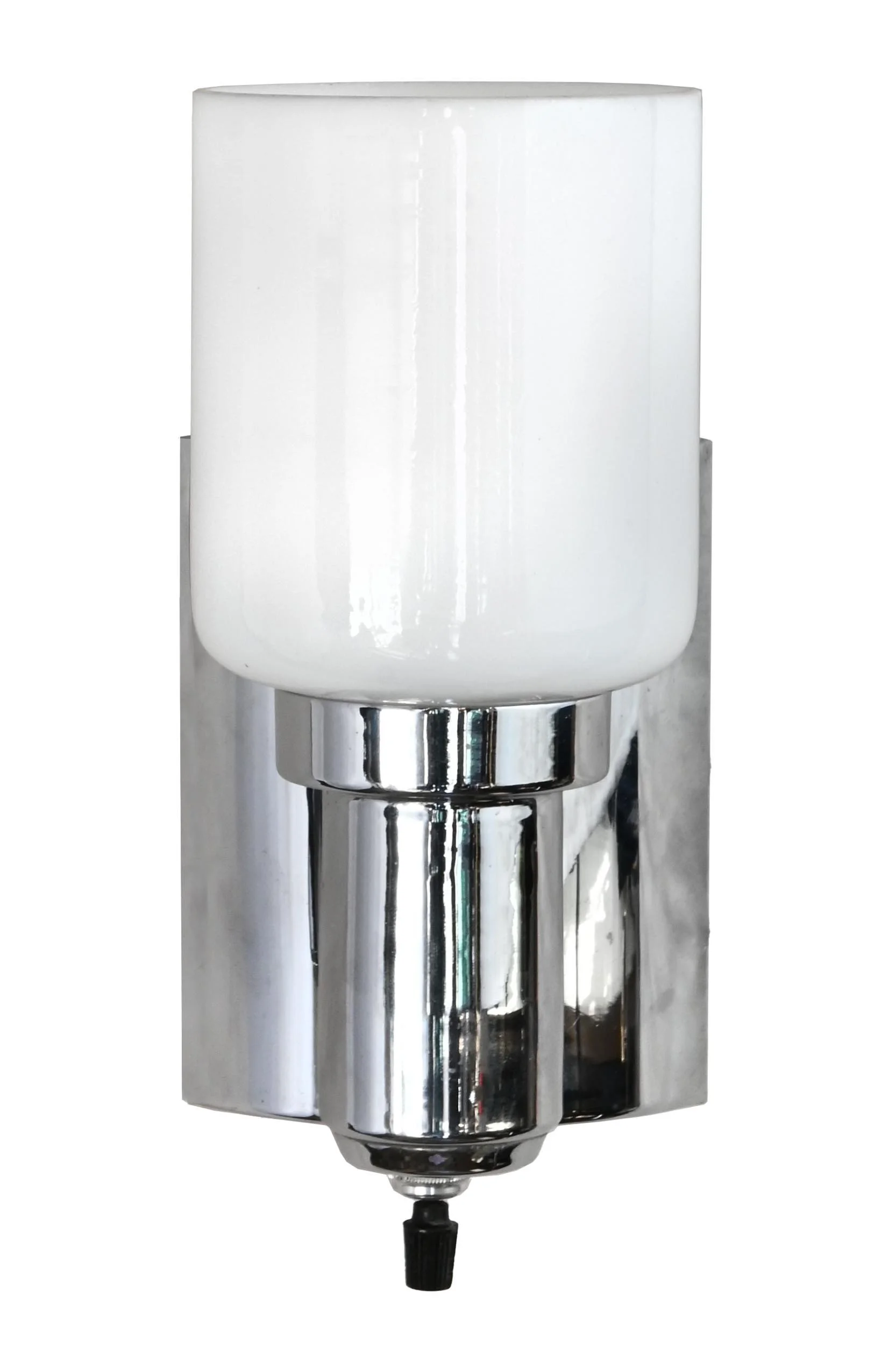 27088 pair of chrome bath sconces with white shades 1.jpg