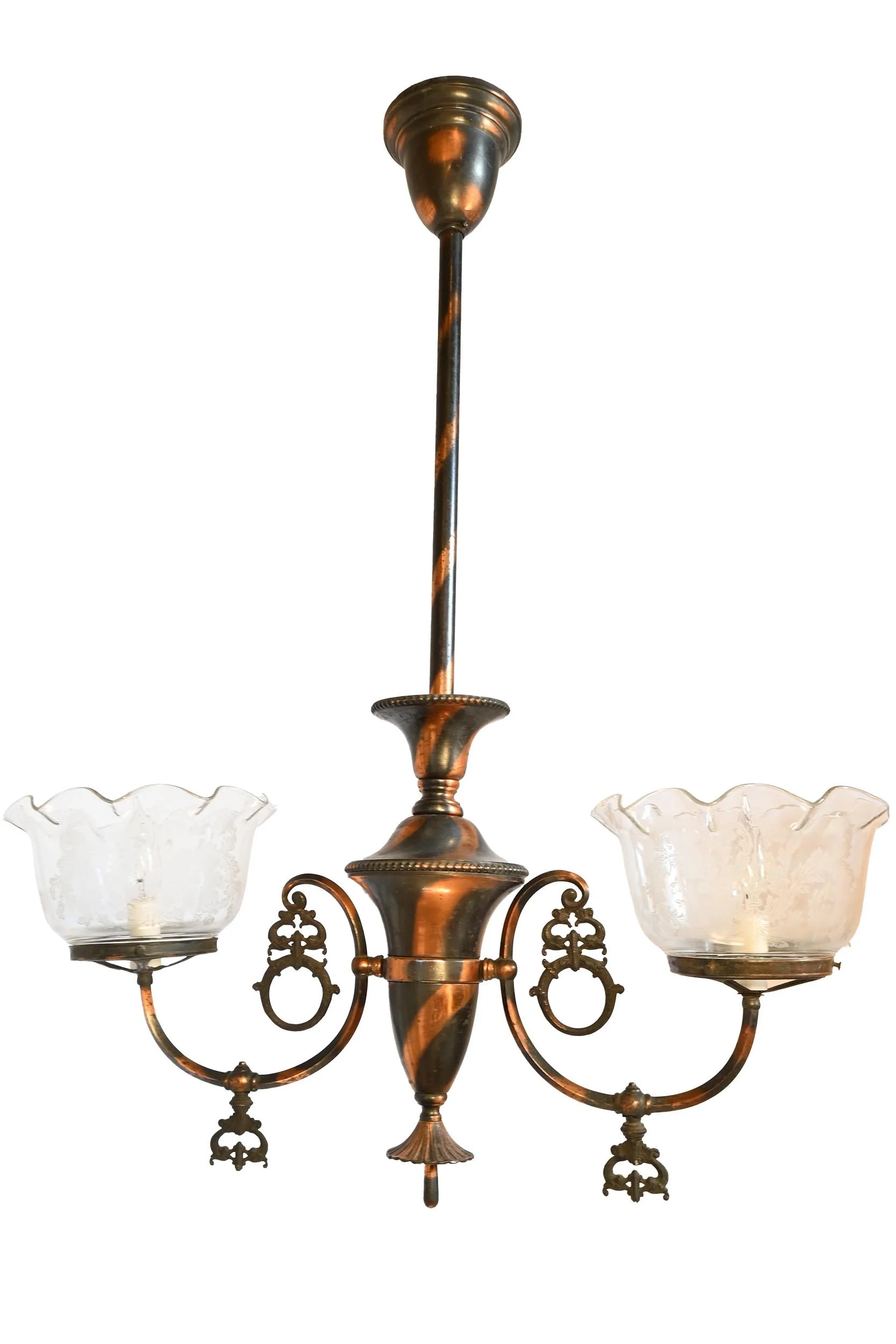27912 gilt satin copper 2 arm early chandelier 2.jpg