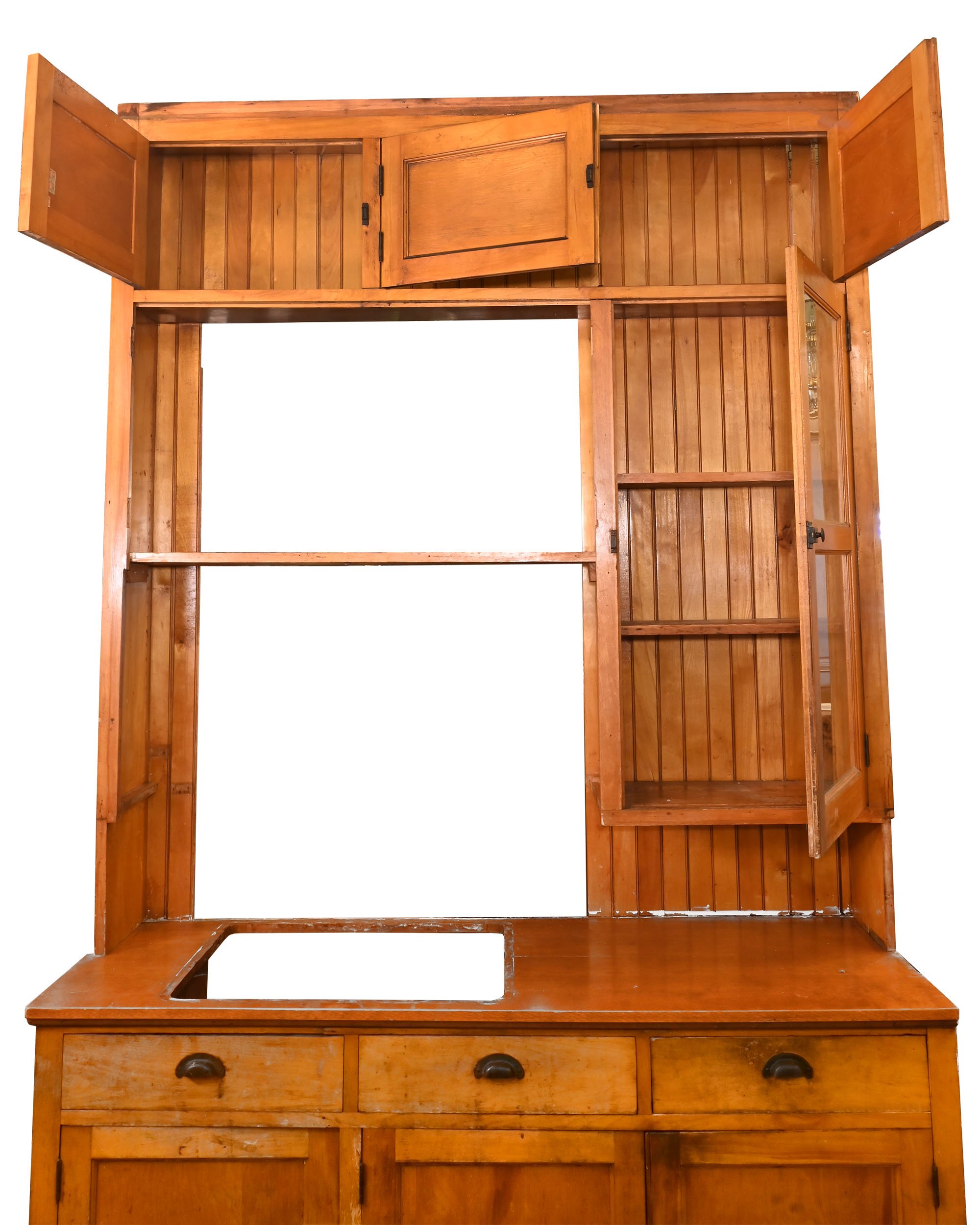 27741 small birch over sink kitchen cabinet unit with glass door 4.jpg