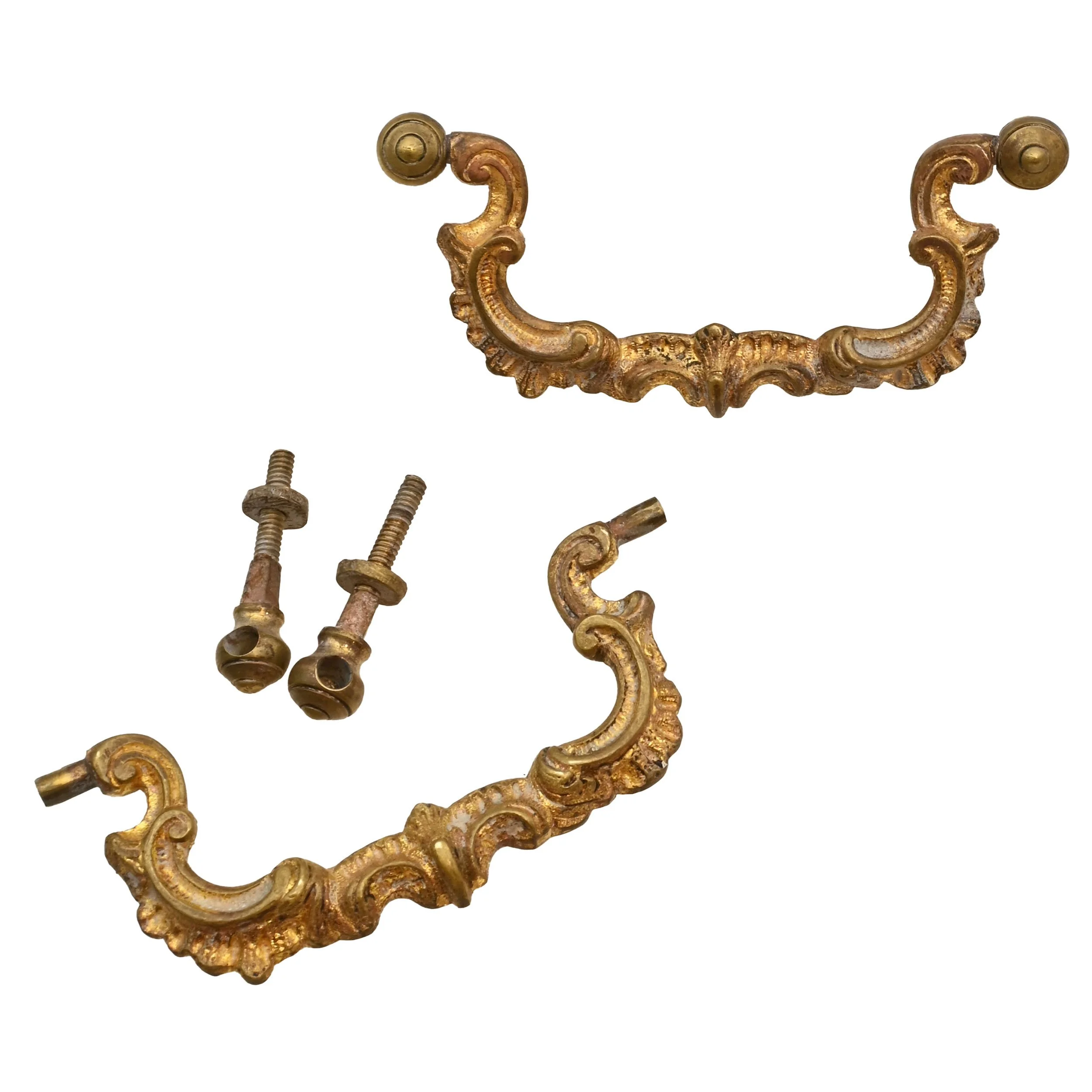 27207 cast brass rococo bail pull pair 1.jpg