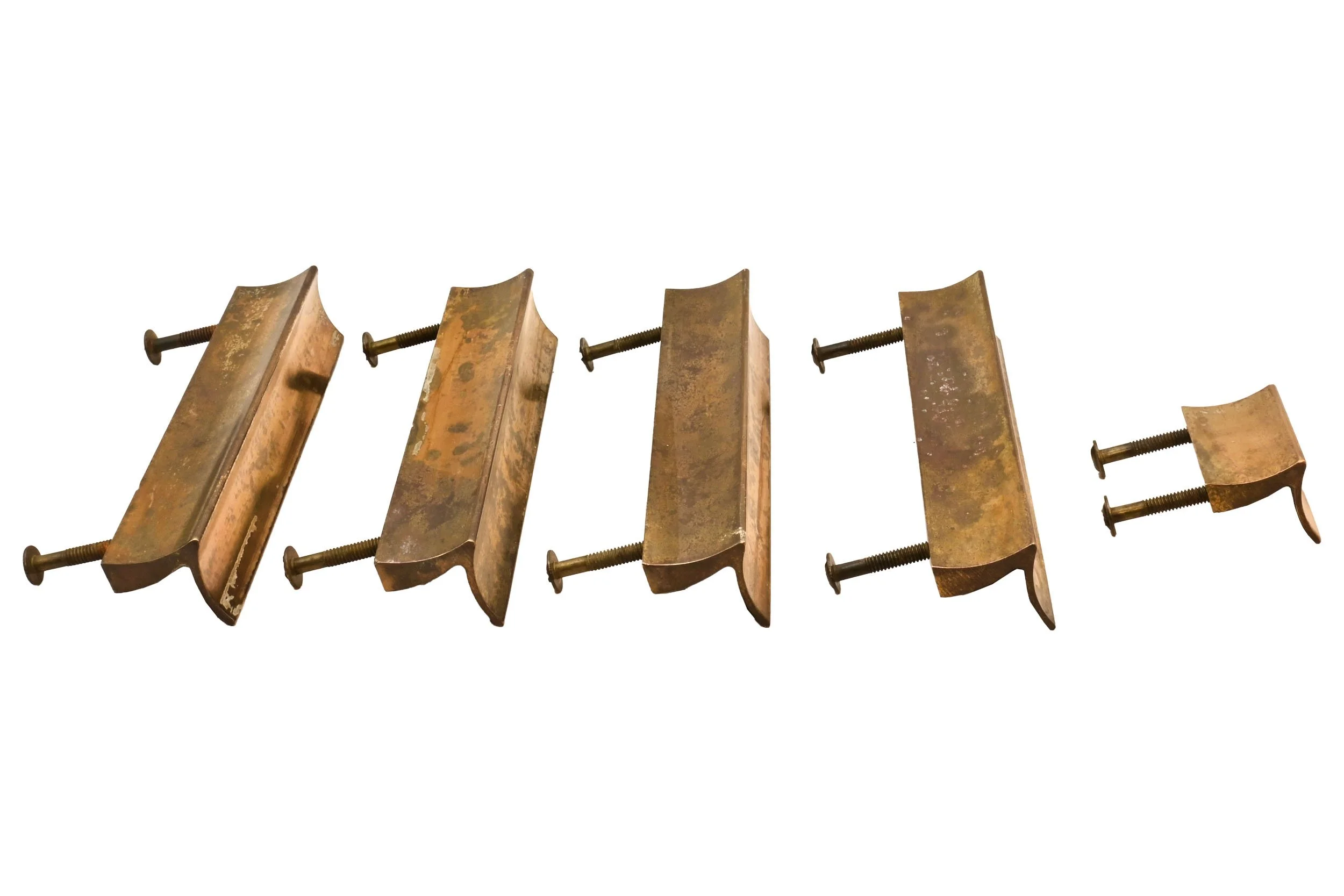 27015 set of 5 brass midcentury modern cabinet pulls 2.jpg