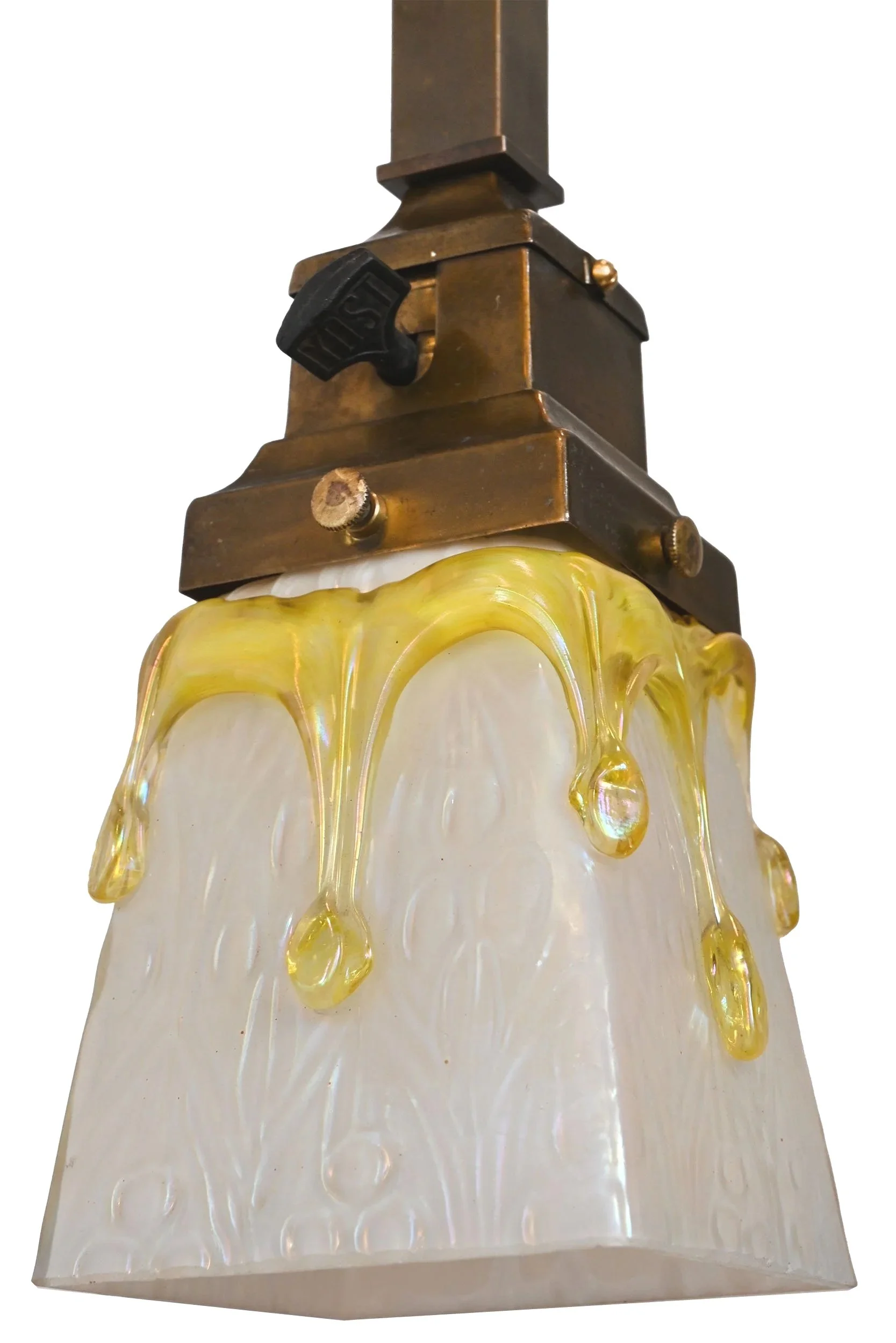 26342+yellow+drip+art+glass+shade+on+brass+mission+pendant+3.jpg