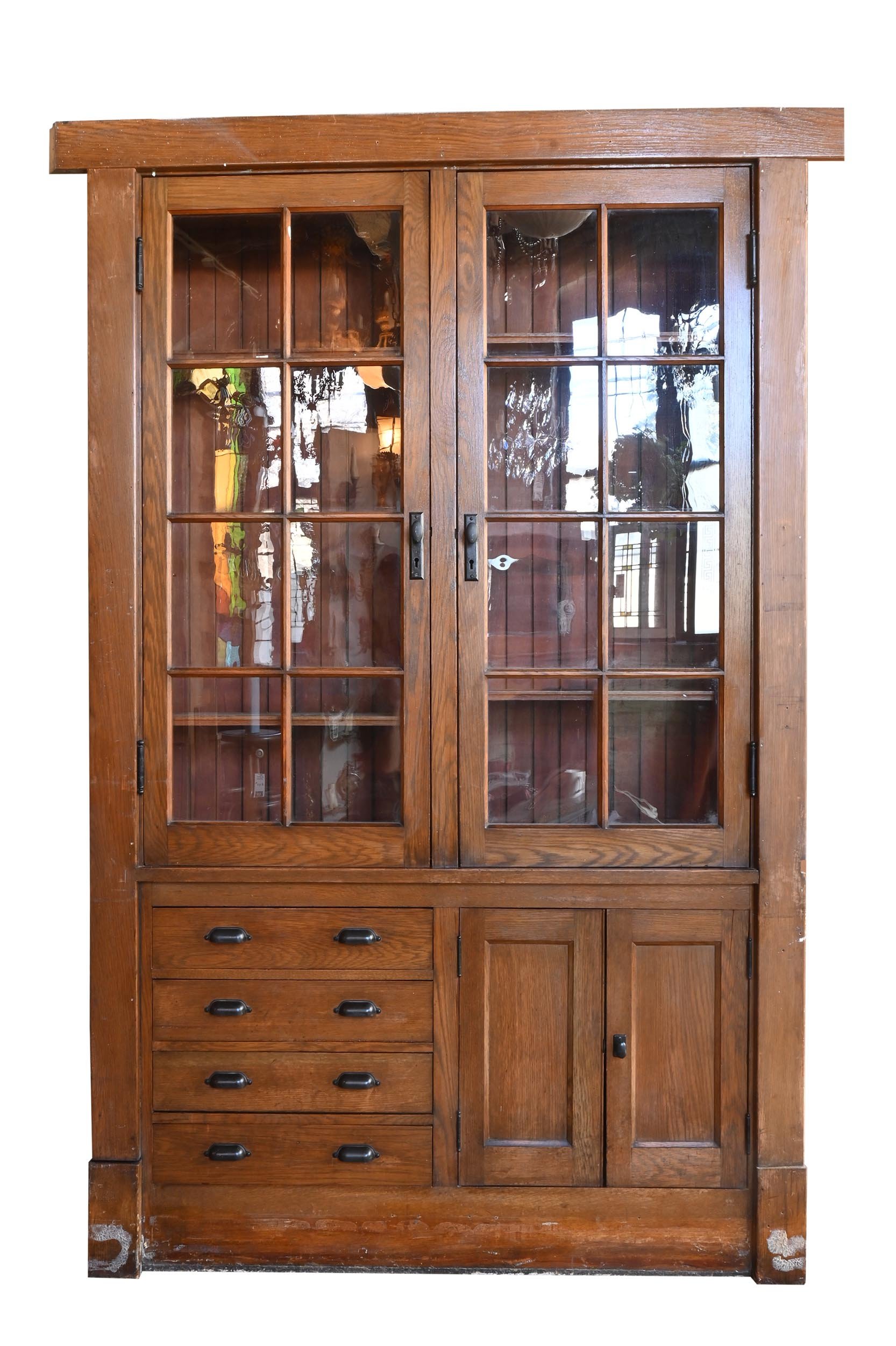 27194 divided light 4 drawer oak builtin 3.jpg