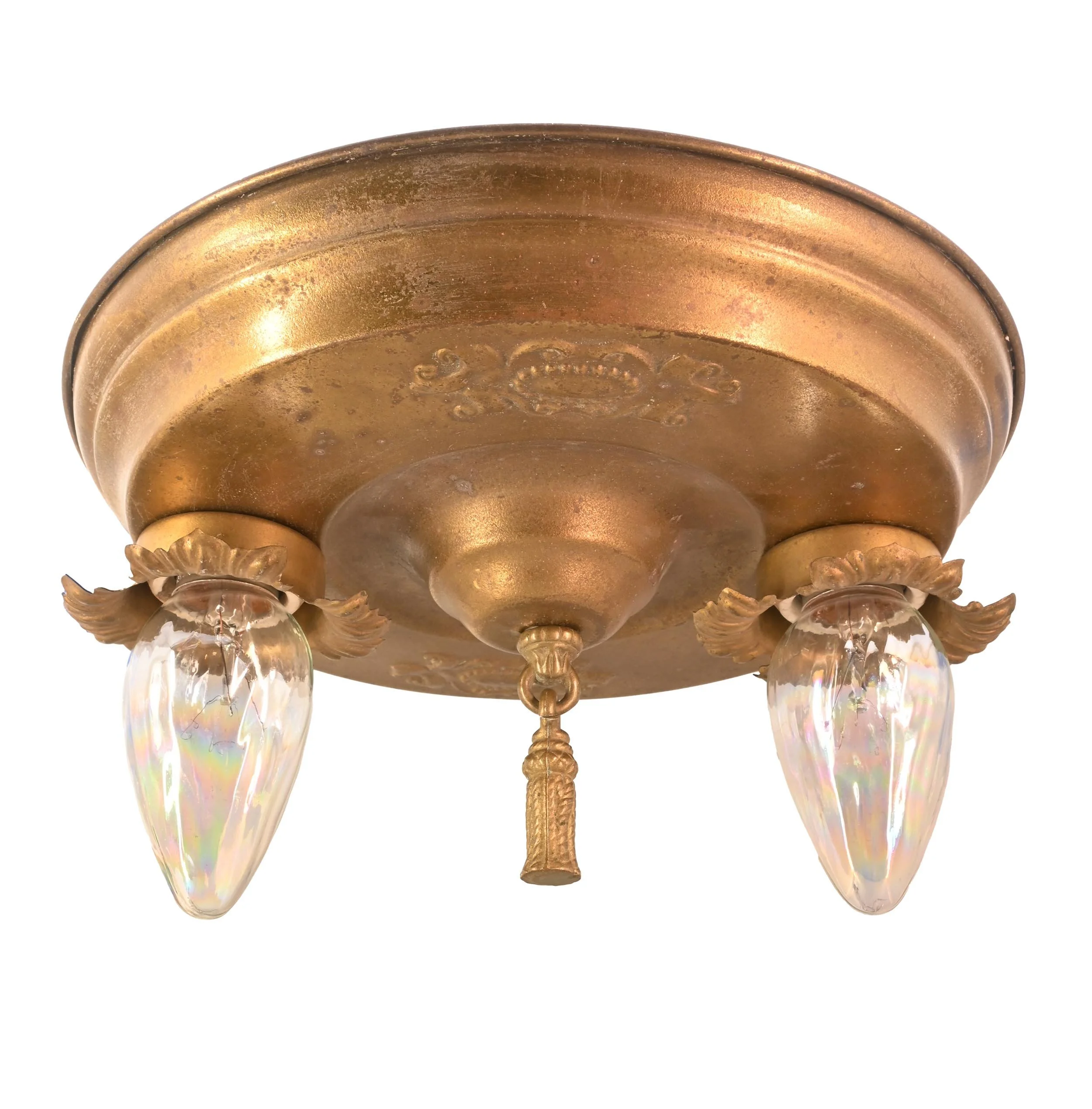 27580 ceiling hugging 2 bulb brass fixture 1.jpg