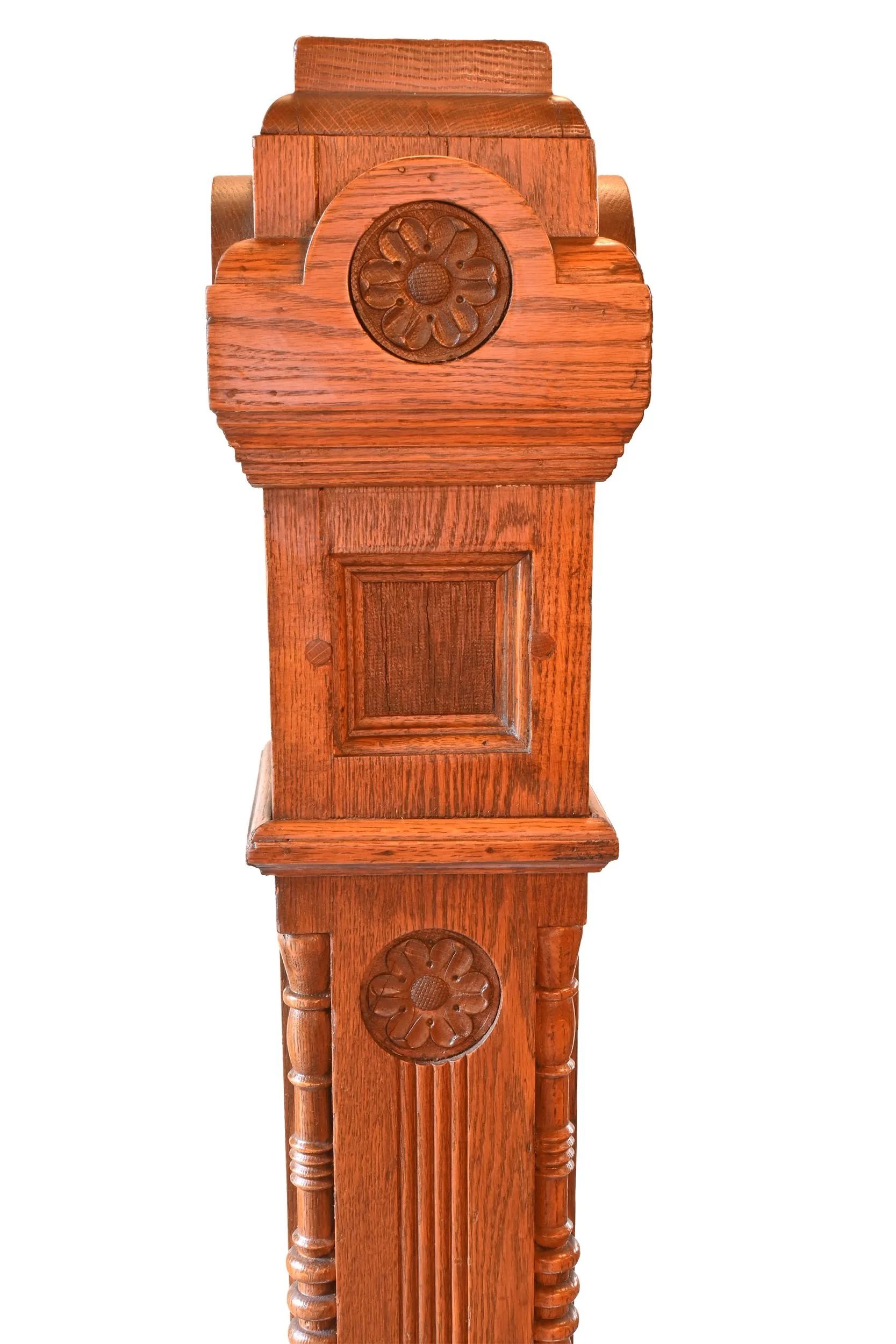 27683 oak victorian newel turned spindle corners and floral 4.jpg