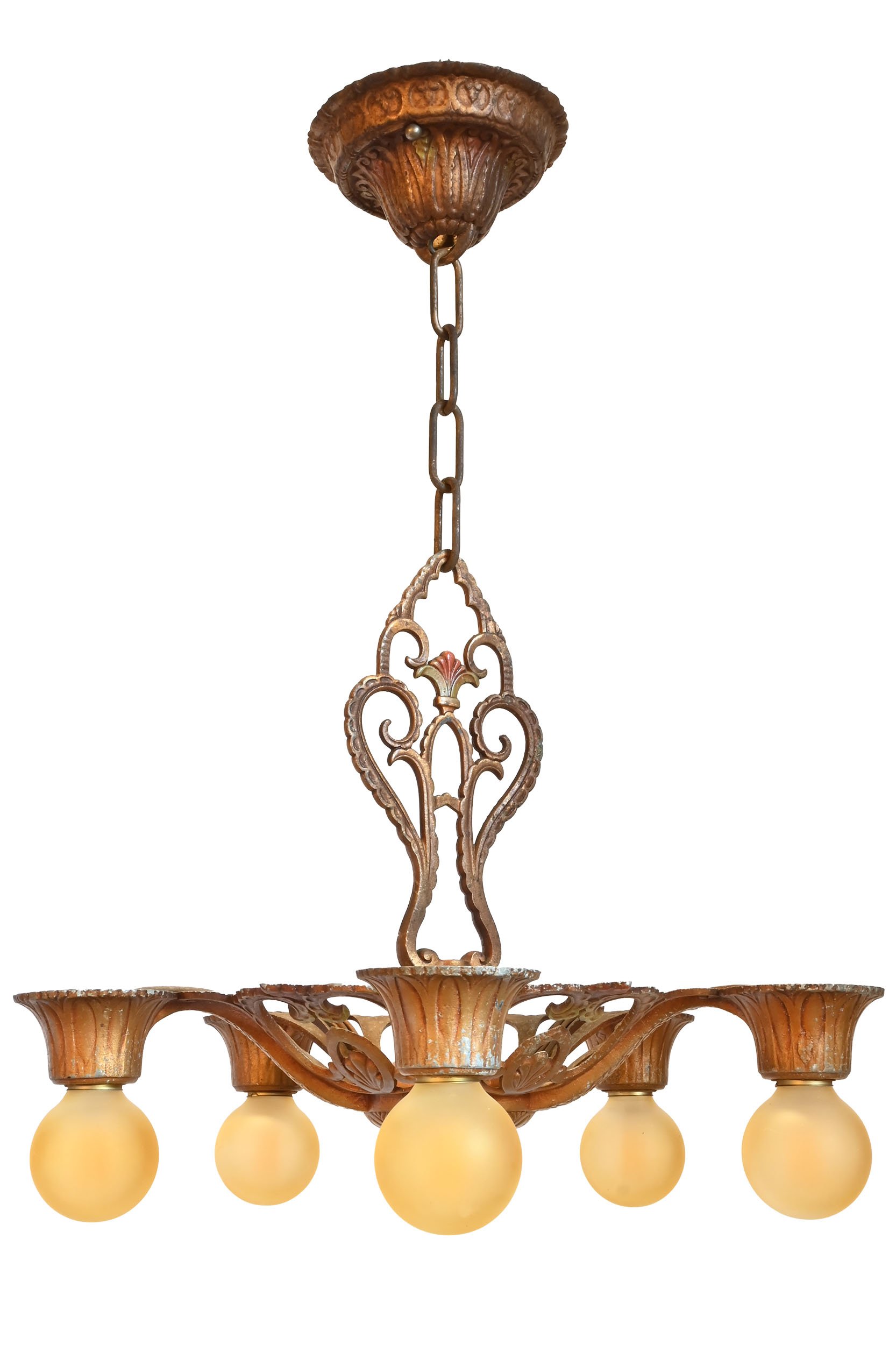 27771 polychrome aluminum five bare bulb chandelier 1.jpg