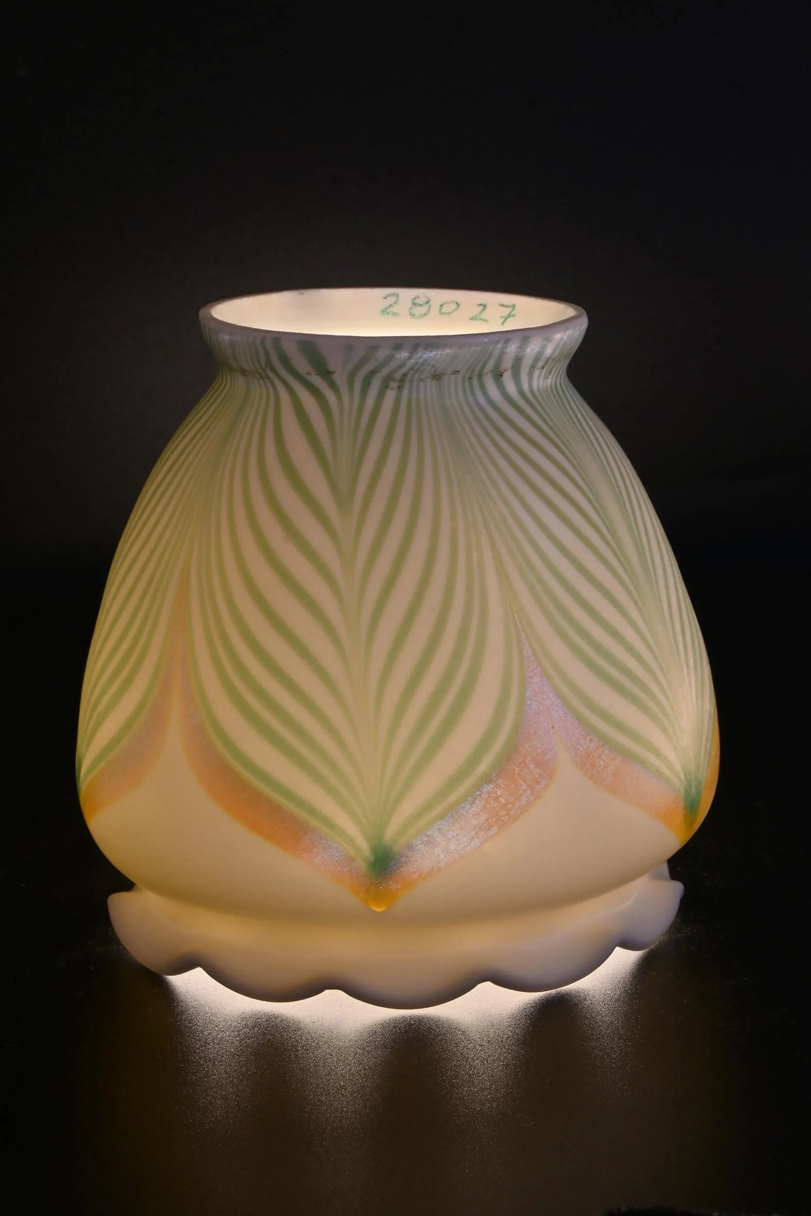 28027 steuben matte calcite green gold pulled feather 3.jpg