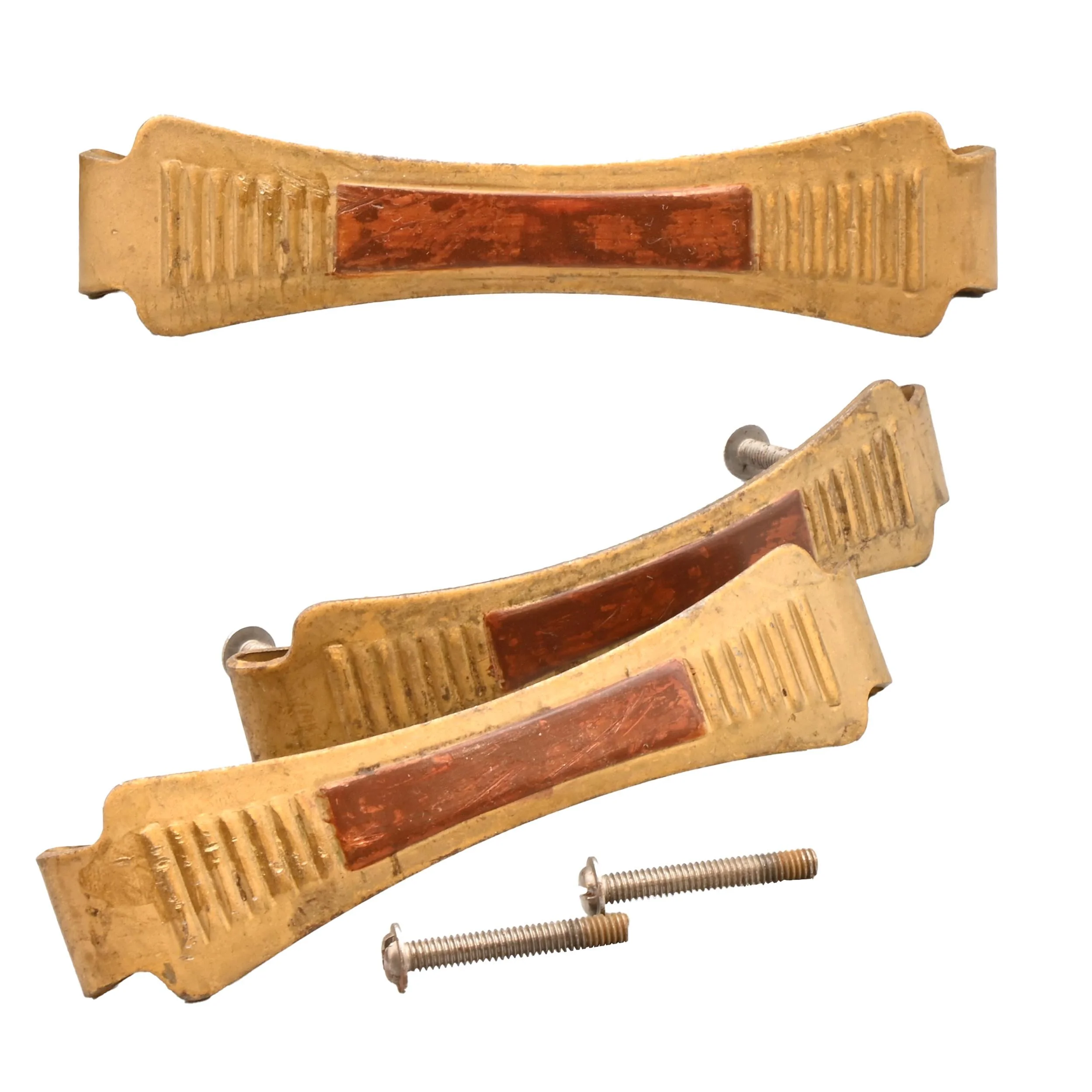 27835 brass plate deco polychrome drawer pull set 2.jpg