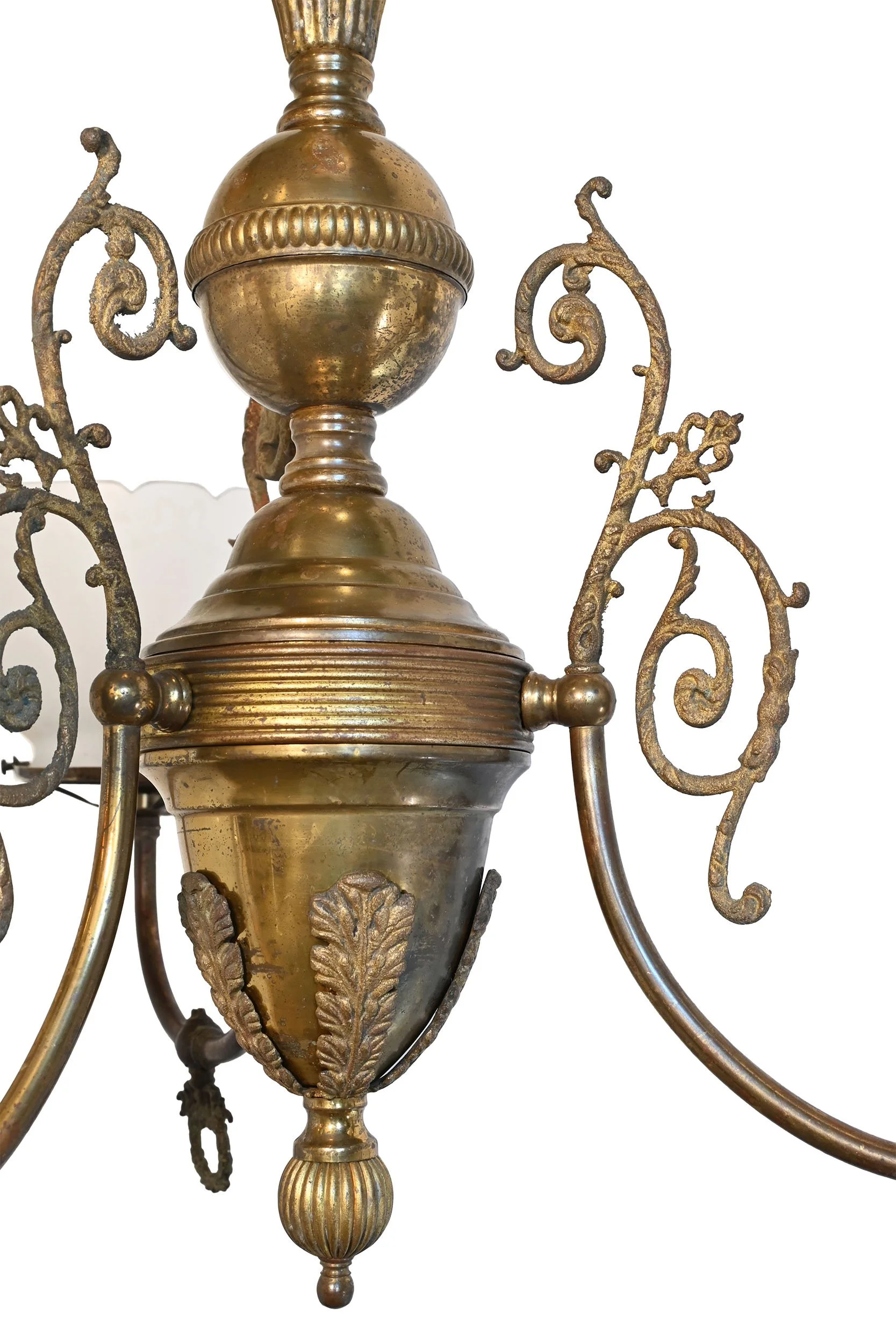 27887 three shade gas converted chandelier with wreath details 3.jpg