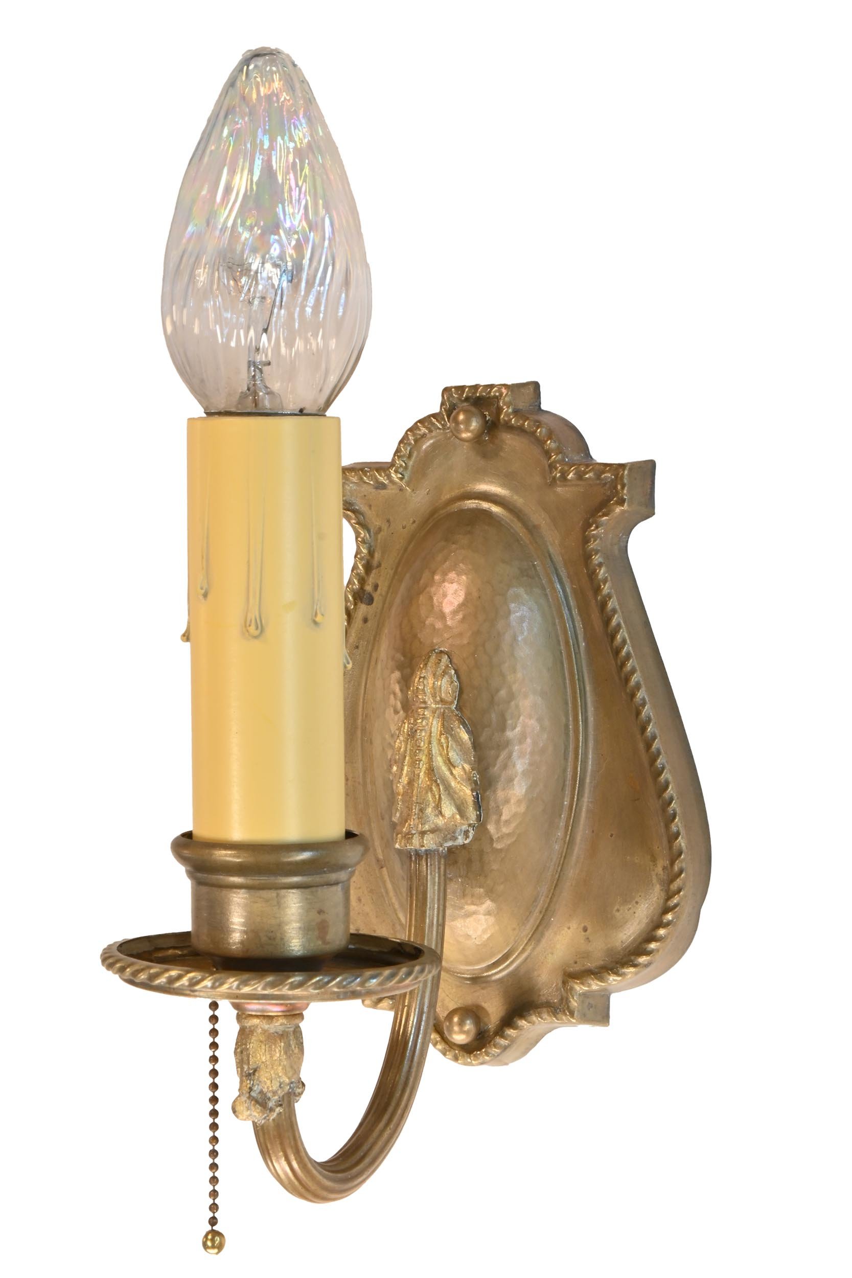27440 pair of single candle brass sconces 3.jpg