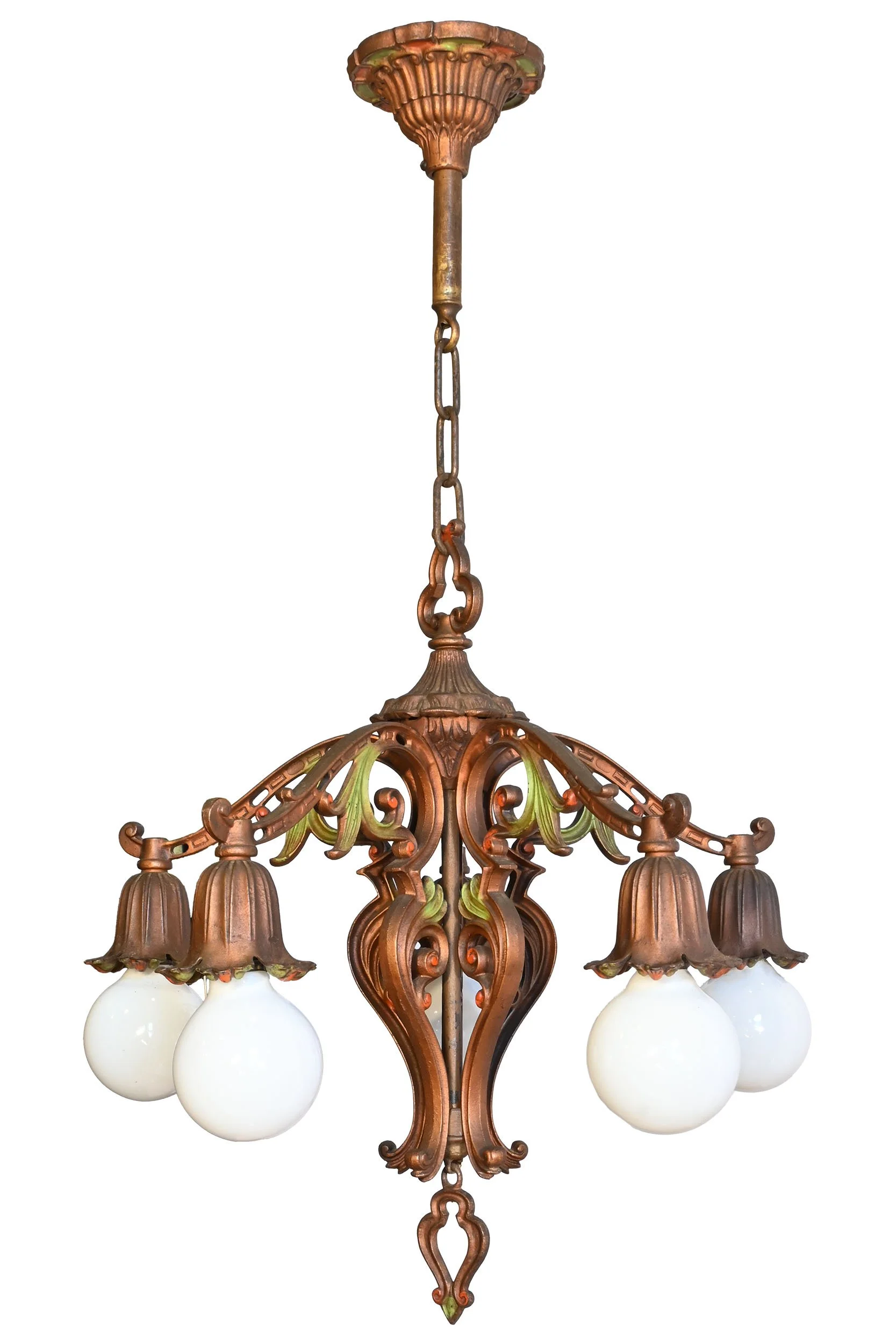 27432 cast iron moe bridgers polychrome five bulb chandelier 1.jpg