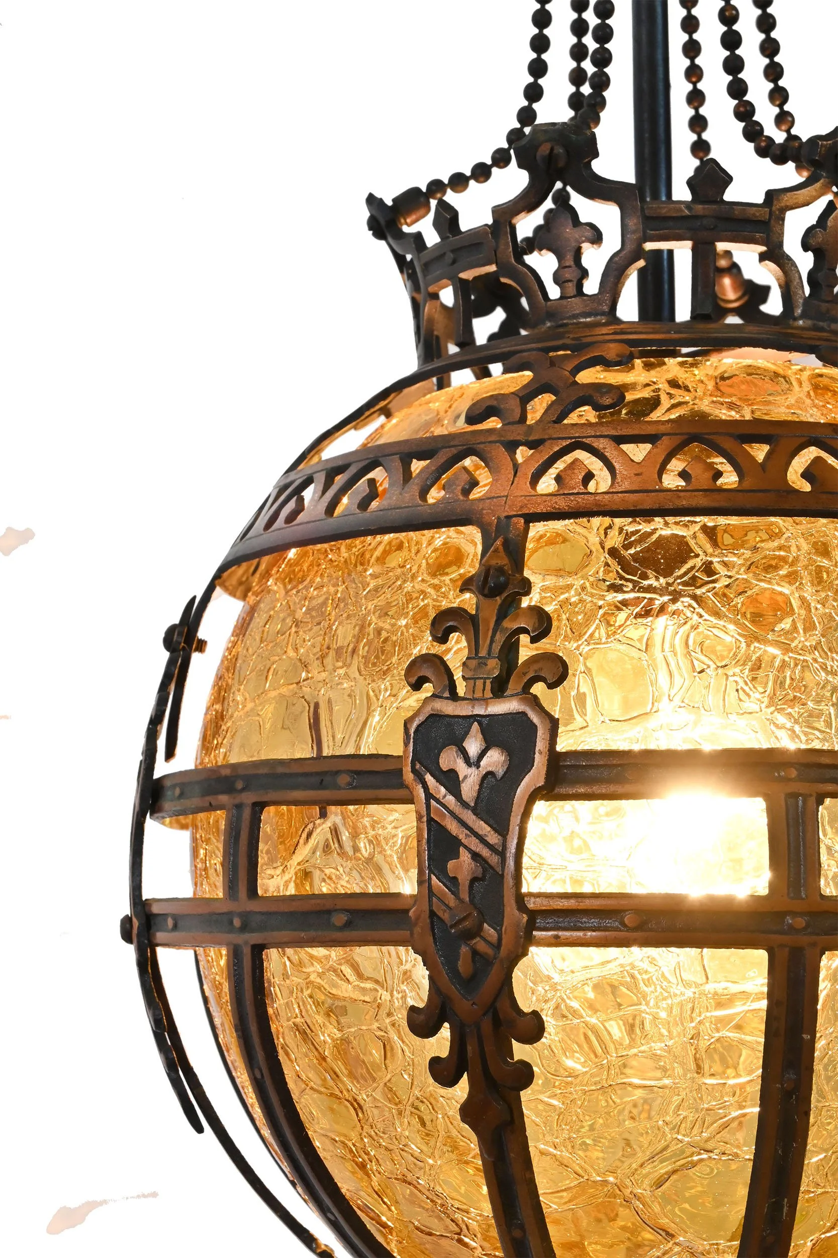 28010 cast brass tudor pendant with amber crackle globe 3.jpg