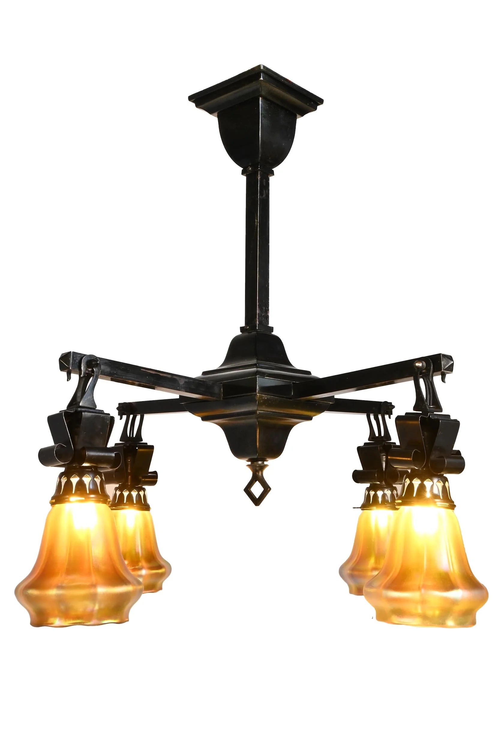 27900 tungstolier mission steuben aurene chandelier 2.jpg