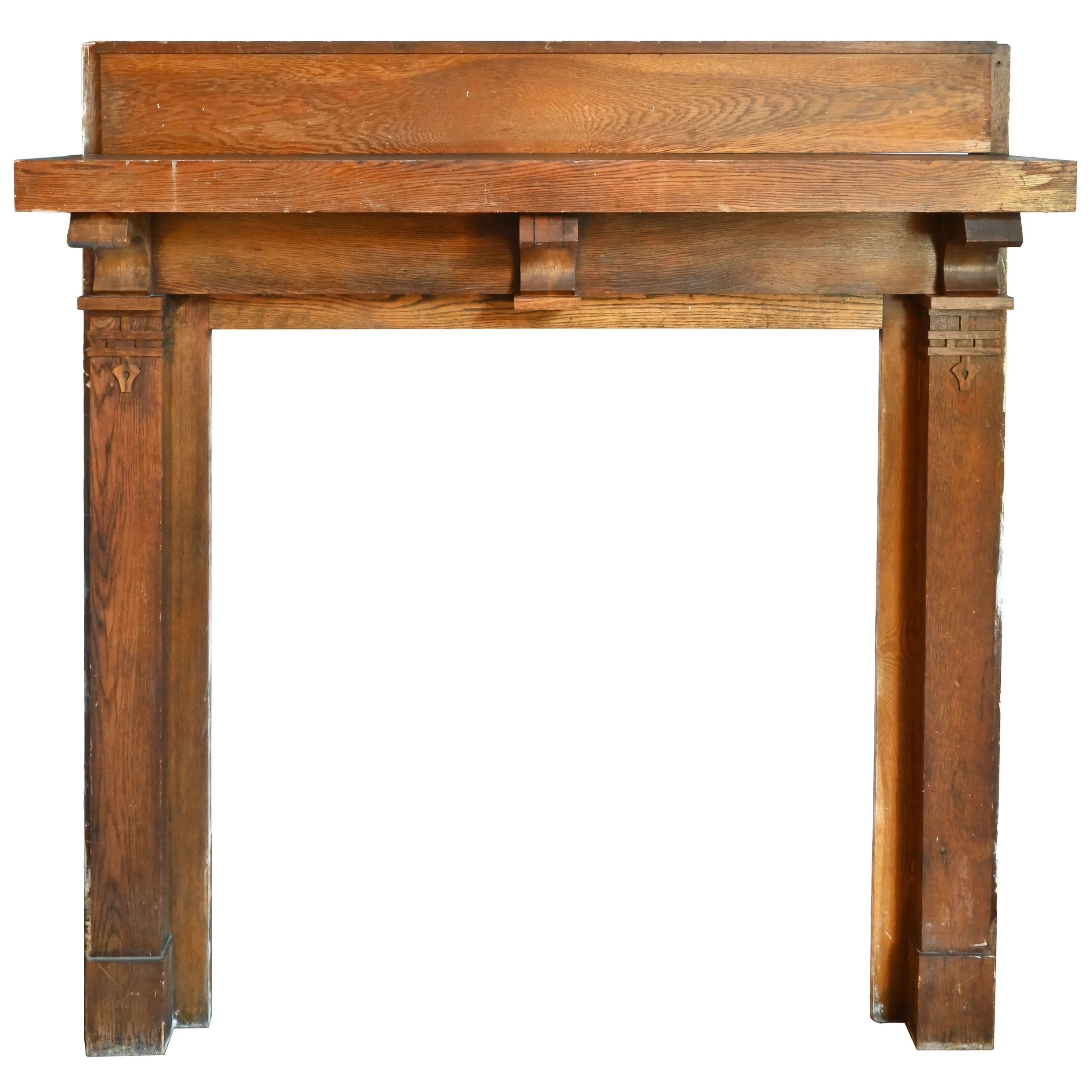 27369 simple yet elegant craftsman oak half mantel 1.jpg
