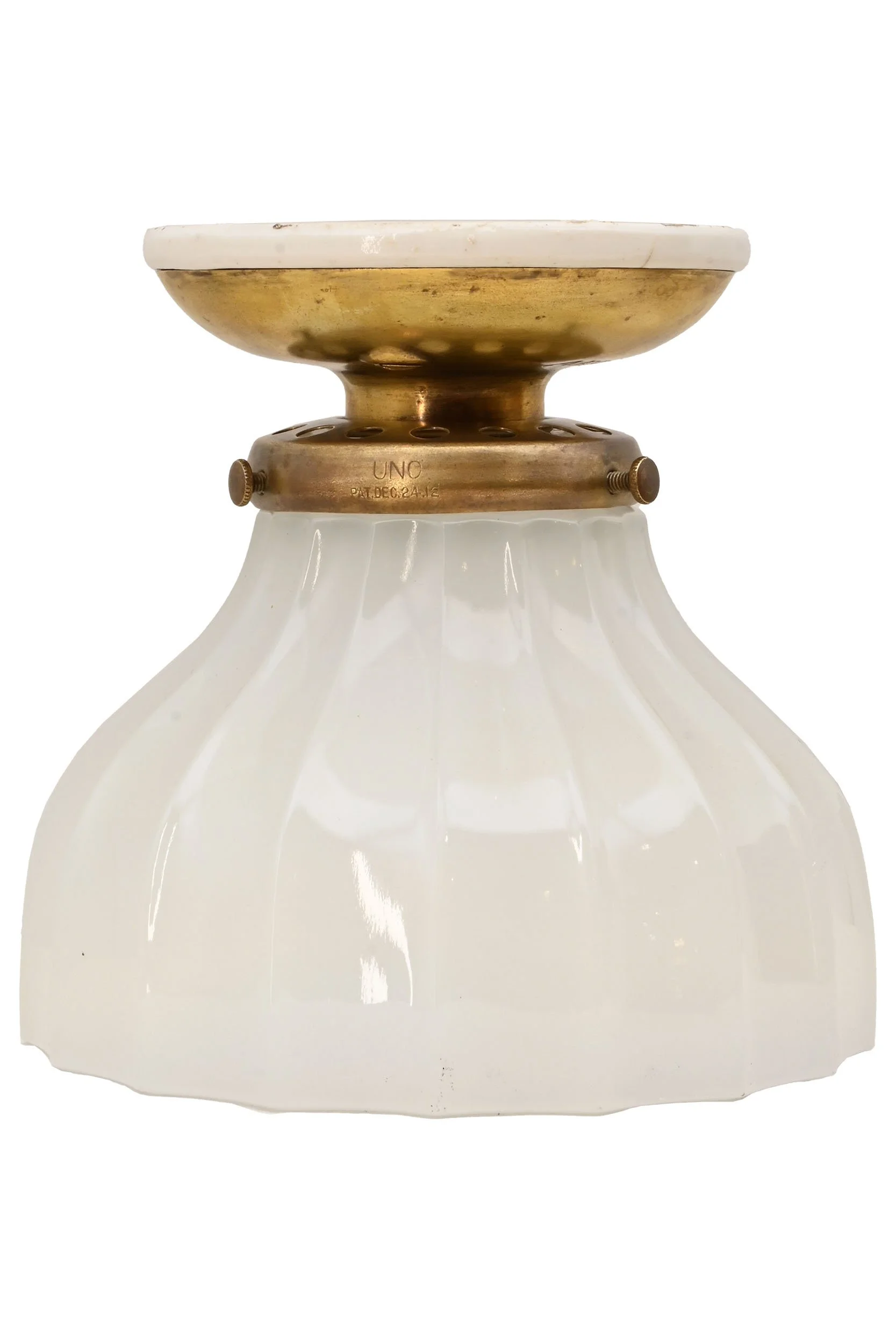 27307 porcelain and brass petite arrow flush with clambroth shade 1.jpg