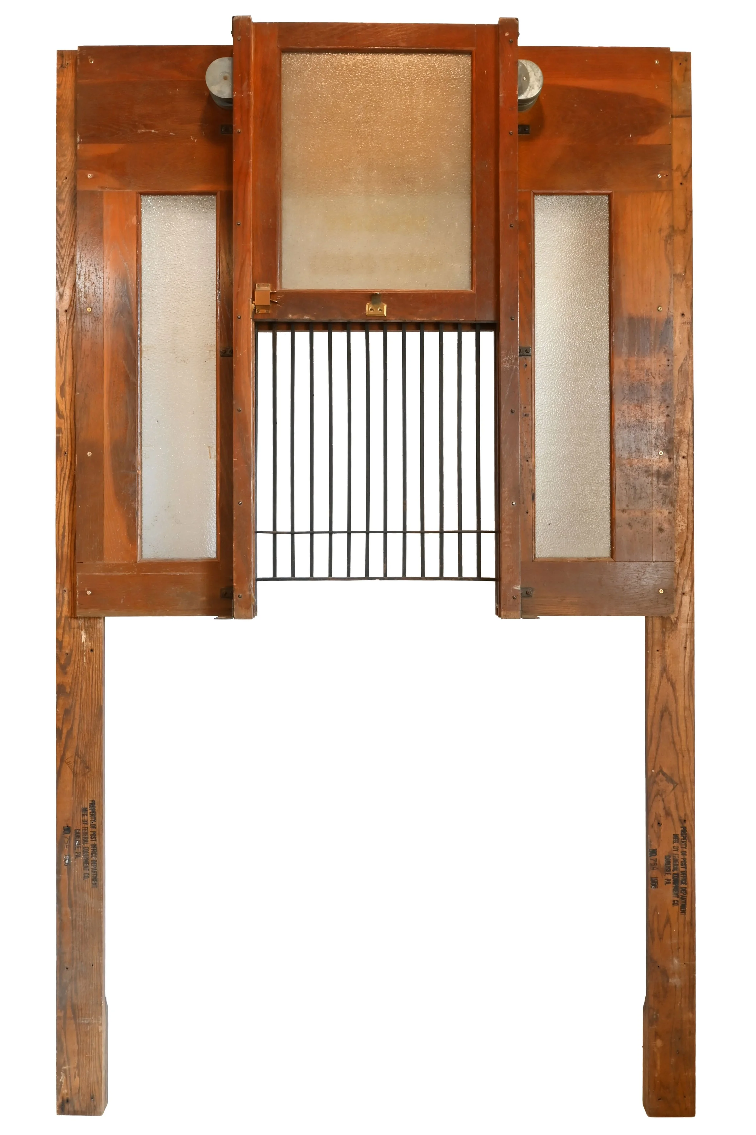 27609 oak post office "registry : money orders" window with retracting cage and textured glass window 4.jpg
