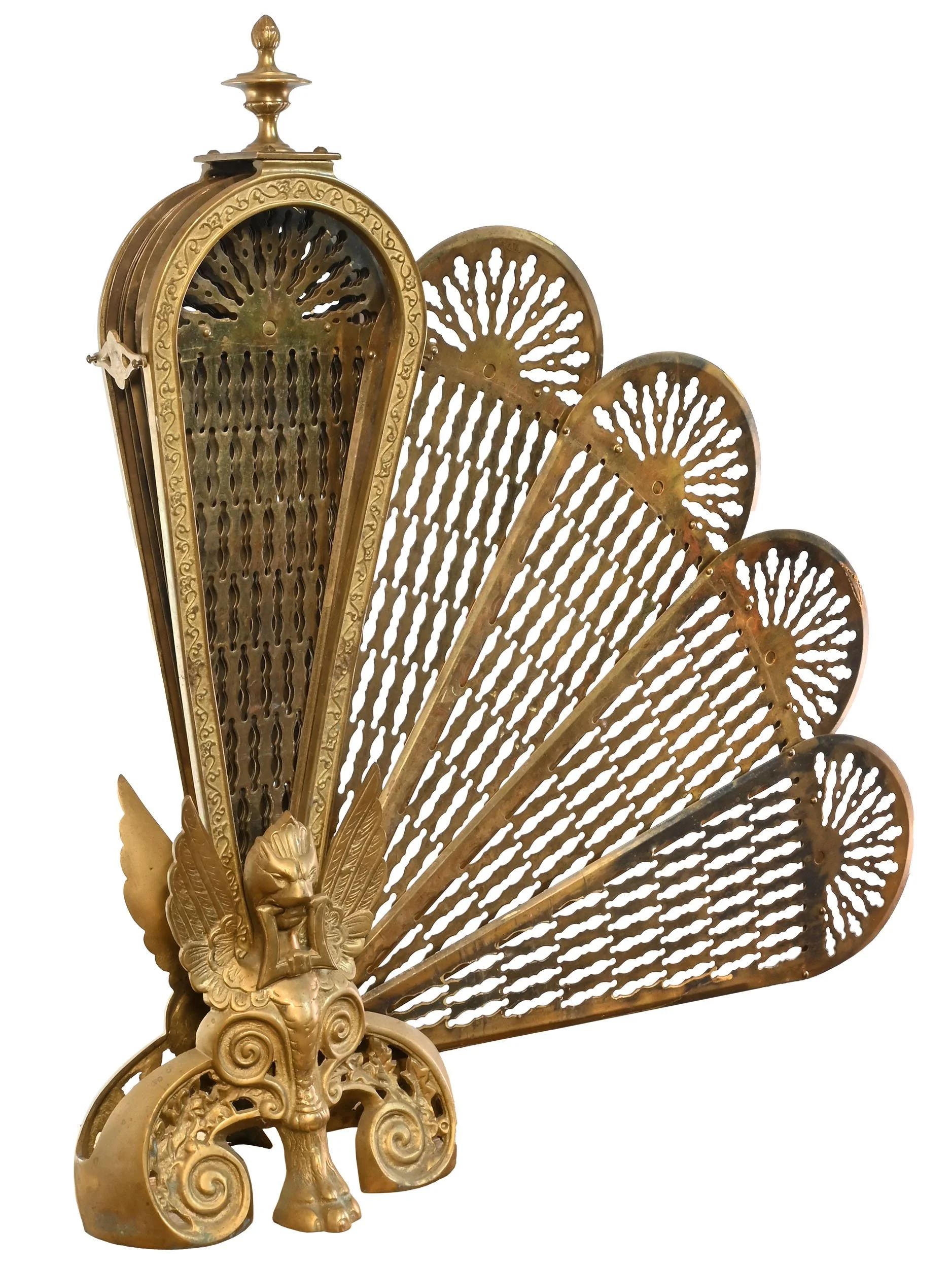 27846 stamped and cast brass folding filigree fireplace screen 2.jpg