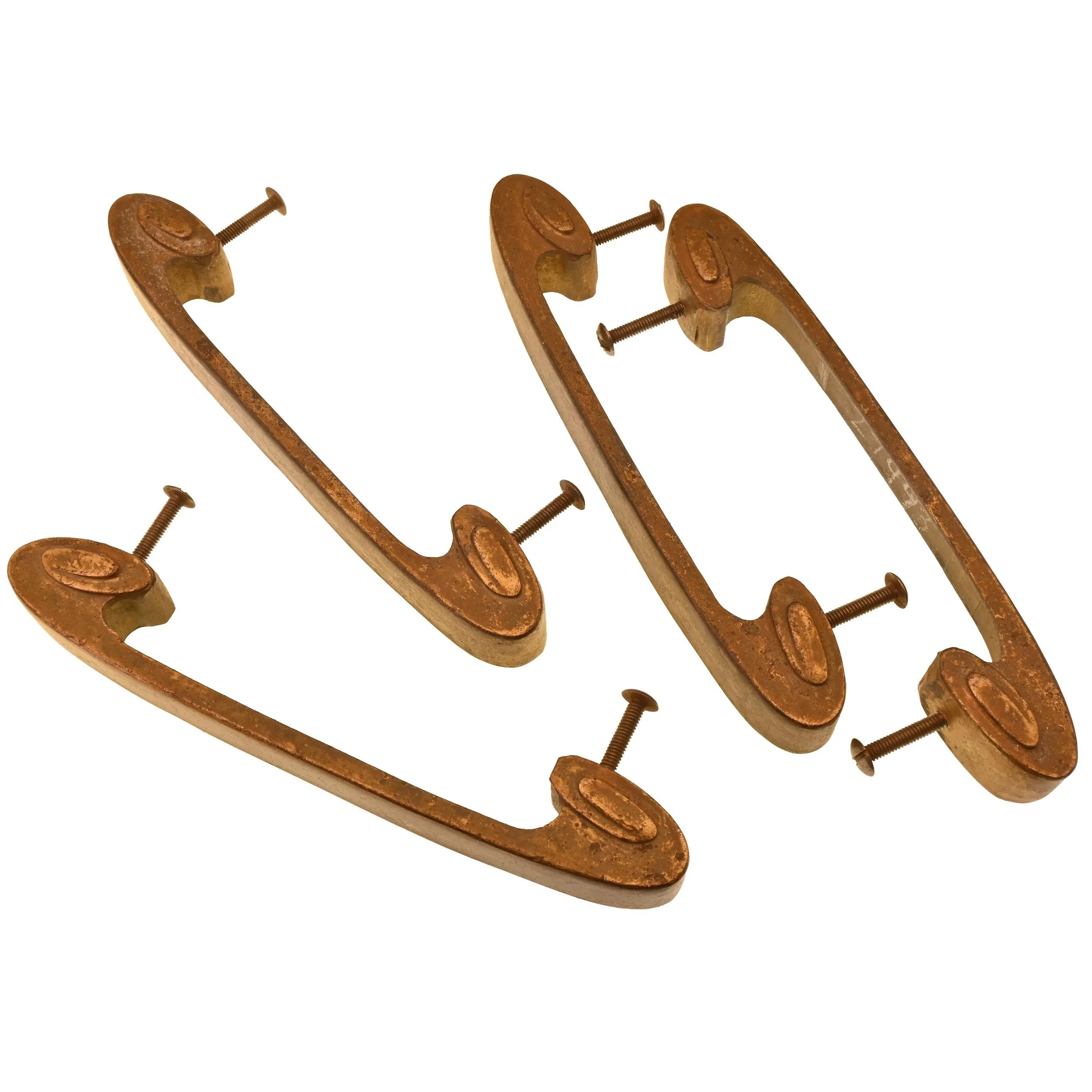 set of 4 pulls with swirl ends detail 5 inch center