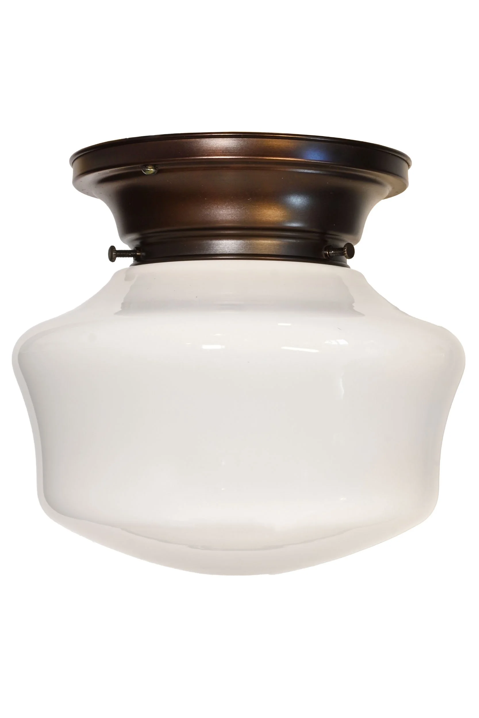 27004 schoolhouse shade on oil rubbed bronze flush fixture 1.jpg