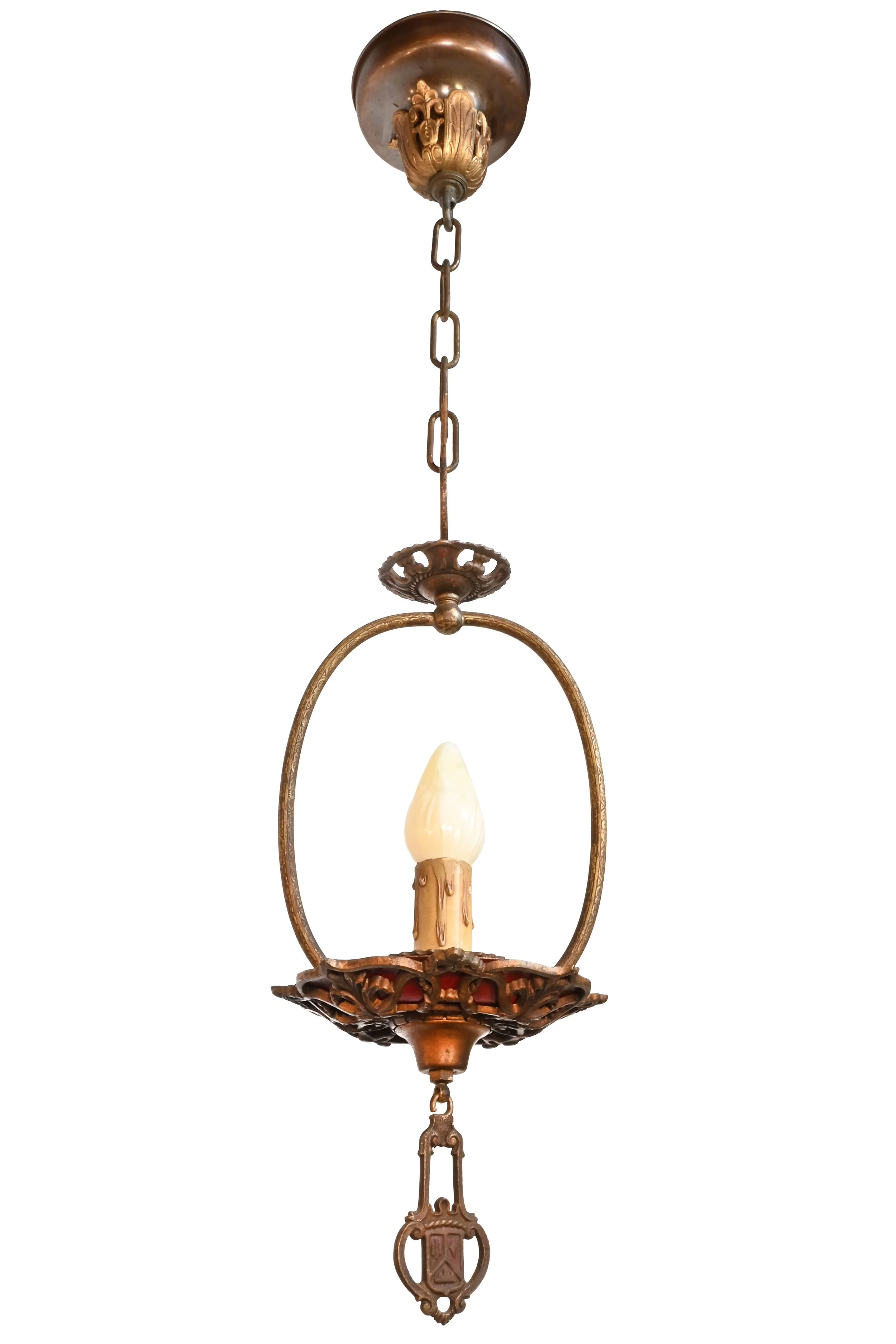 27338 single candle polychrome pendant with arrow and crest 2.jpg