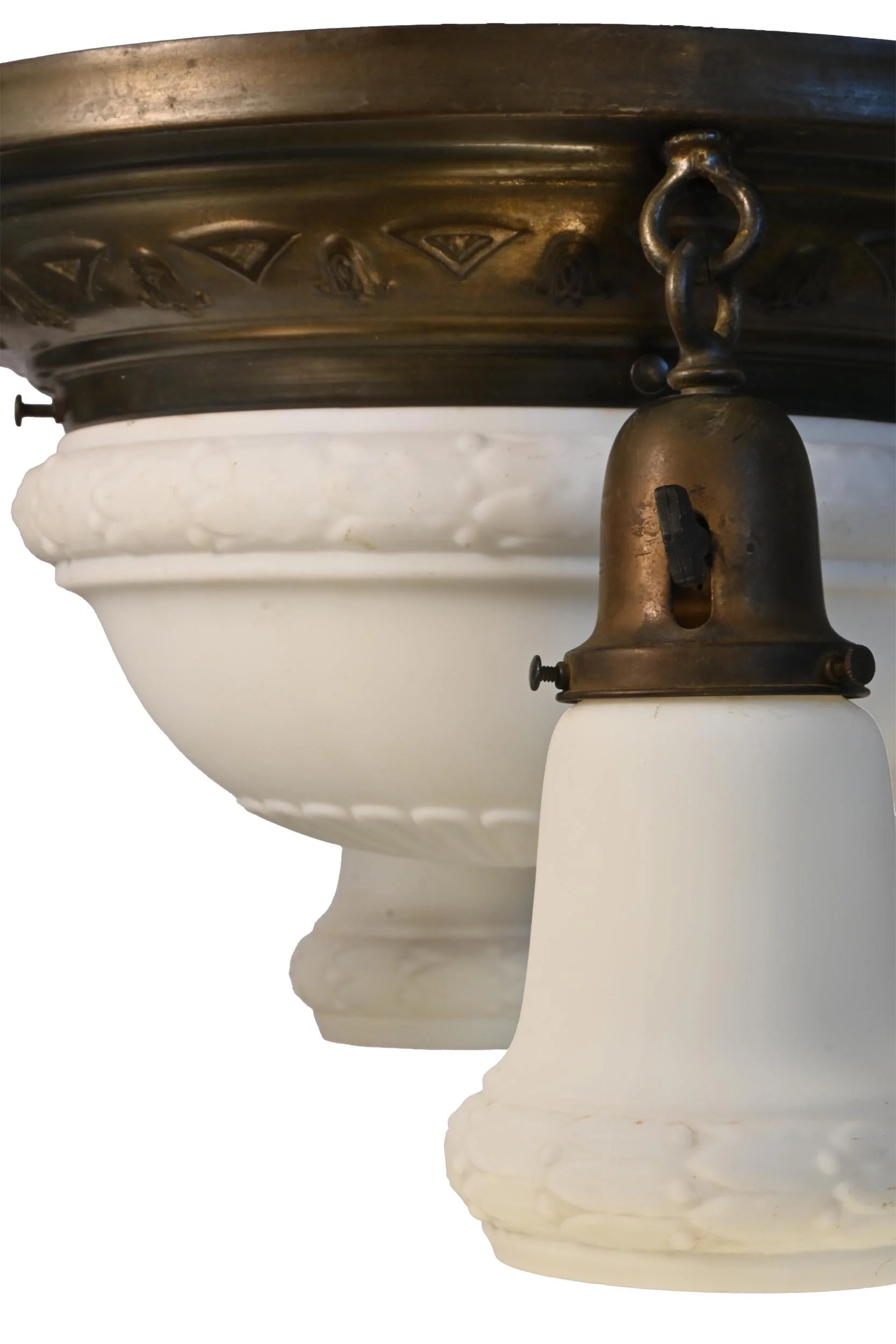 27481 brass 4 shade & bowl chandelier 1.jpg