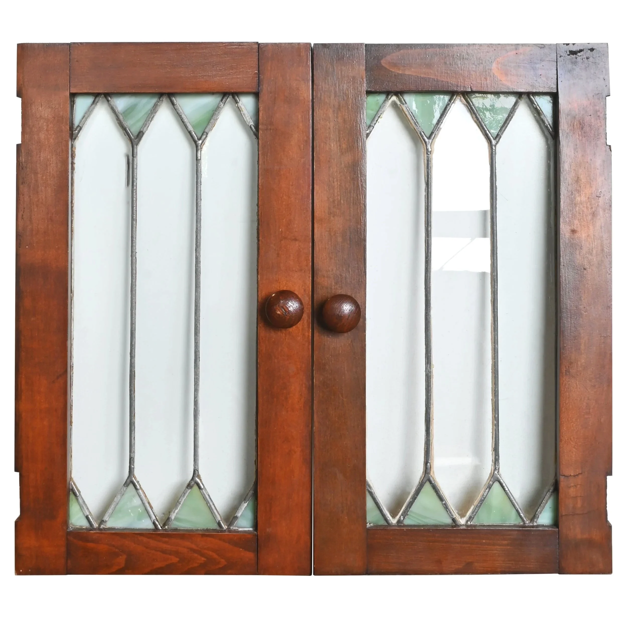 27694+pair+of+petite+leaded+cabinet+doors+with+jade+green+slag+glass+1.jpg