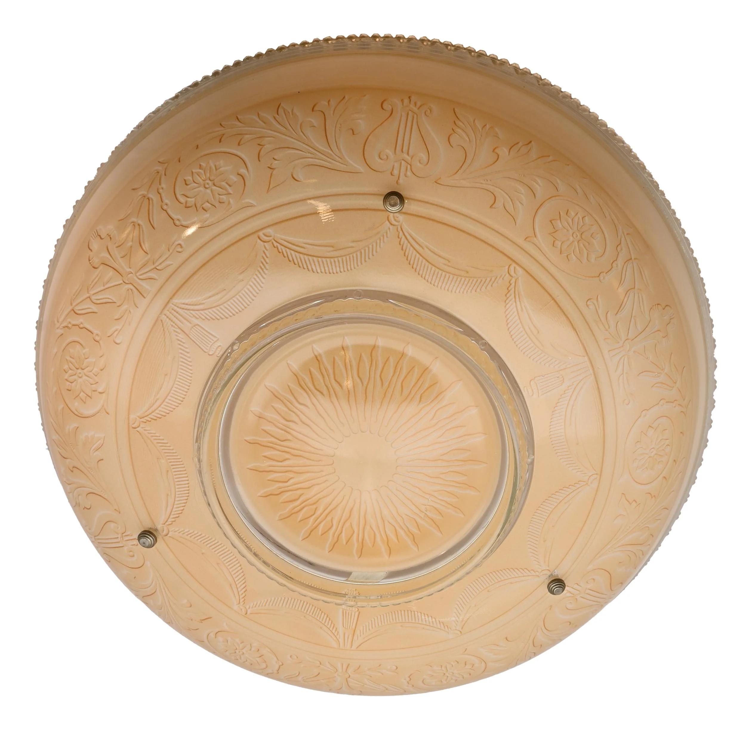 26300 tan molded glass midcentury fixture with clear canopy bottom.jpg
