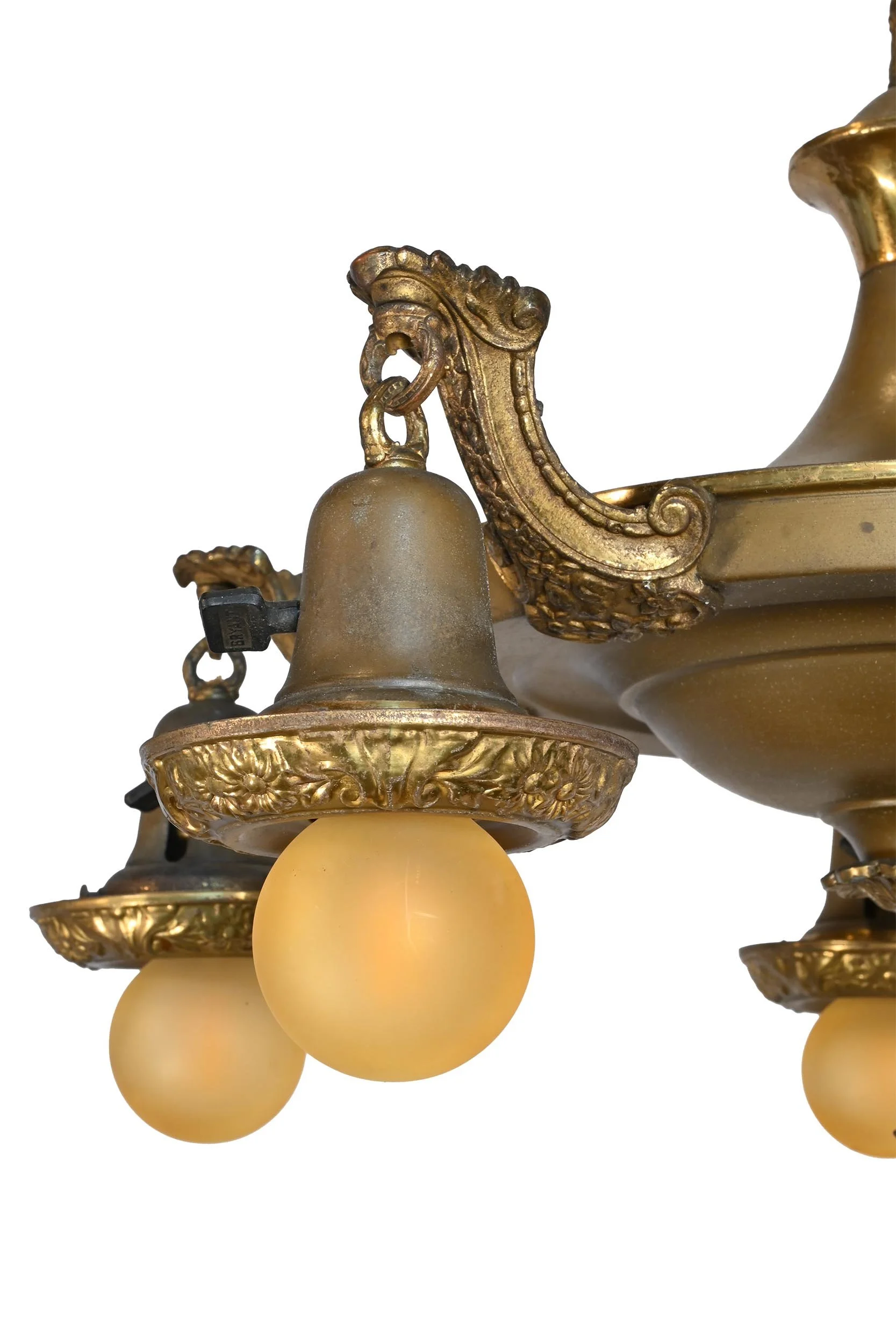 27716 bare 5 light drop brass pan chandelier 1.jpg