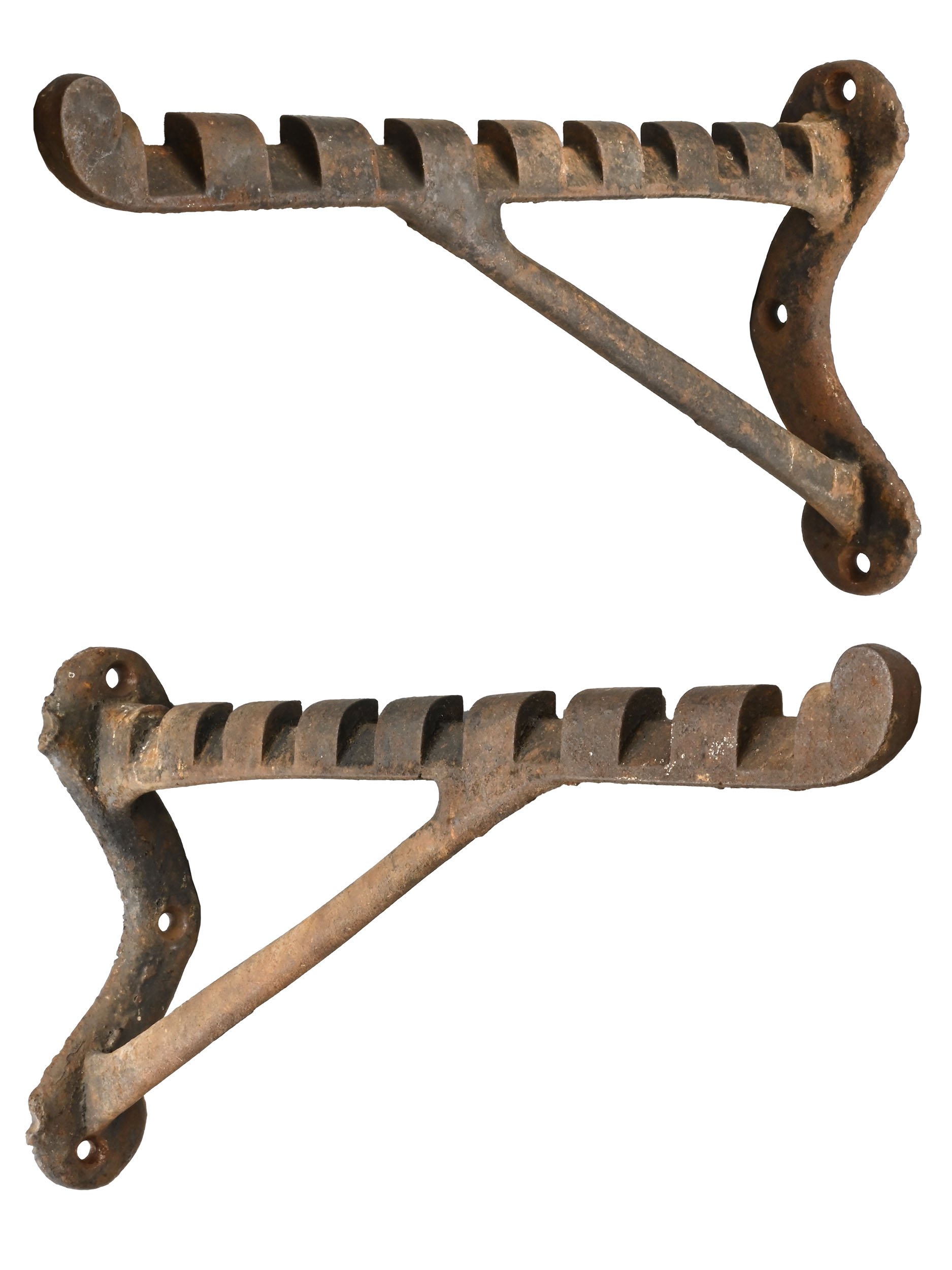 27843 pair of schreiber and conchar mfg cast iron horse tack hangers 2.jpg