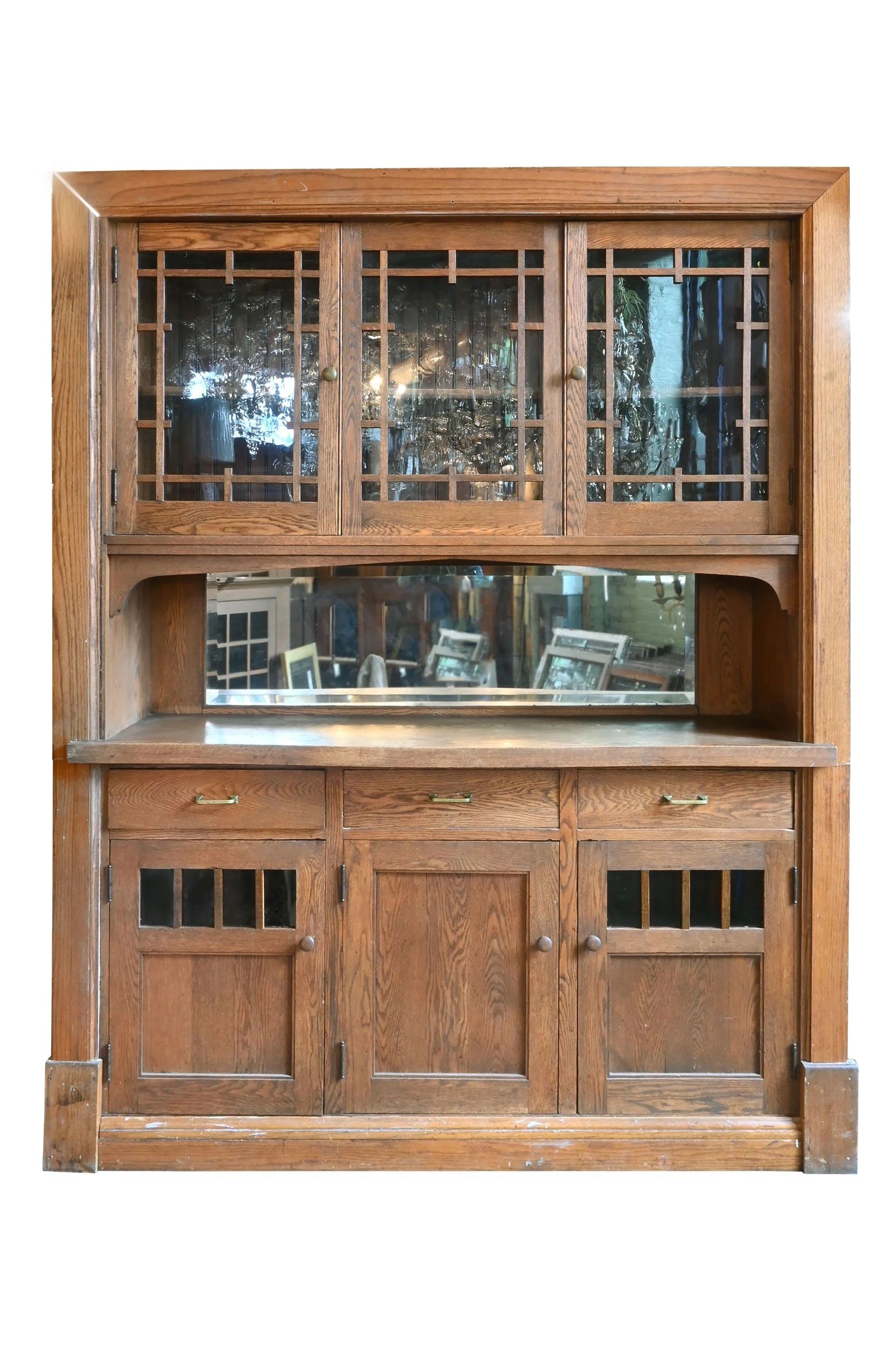 27480 medium oak arts and crafts buffet with divided mullion doors 1.jpg