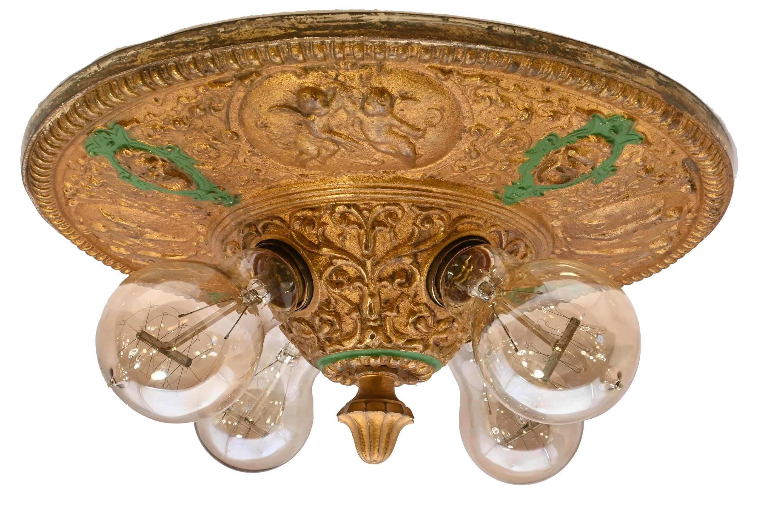 27814 wrought bronze ceiling hugger with cupids 2.jpg