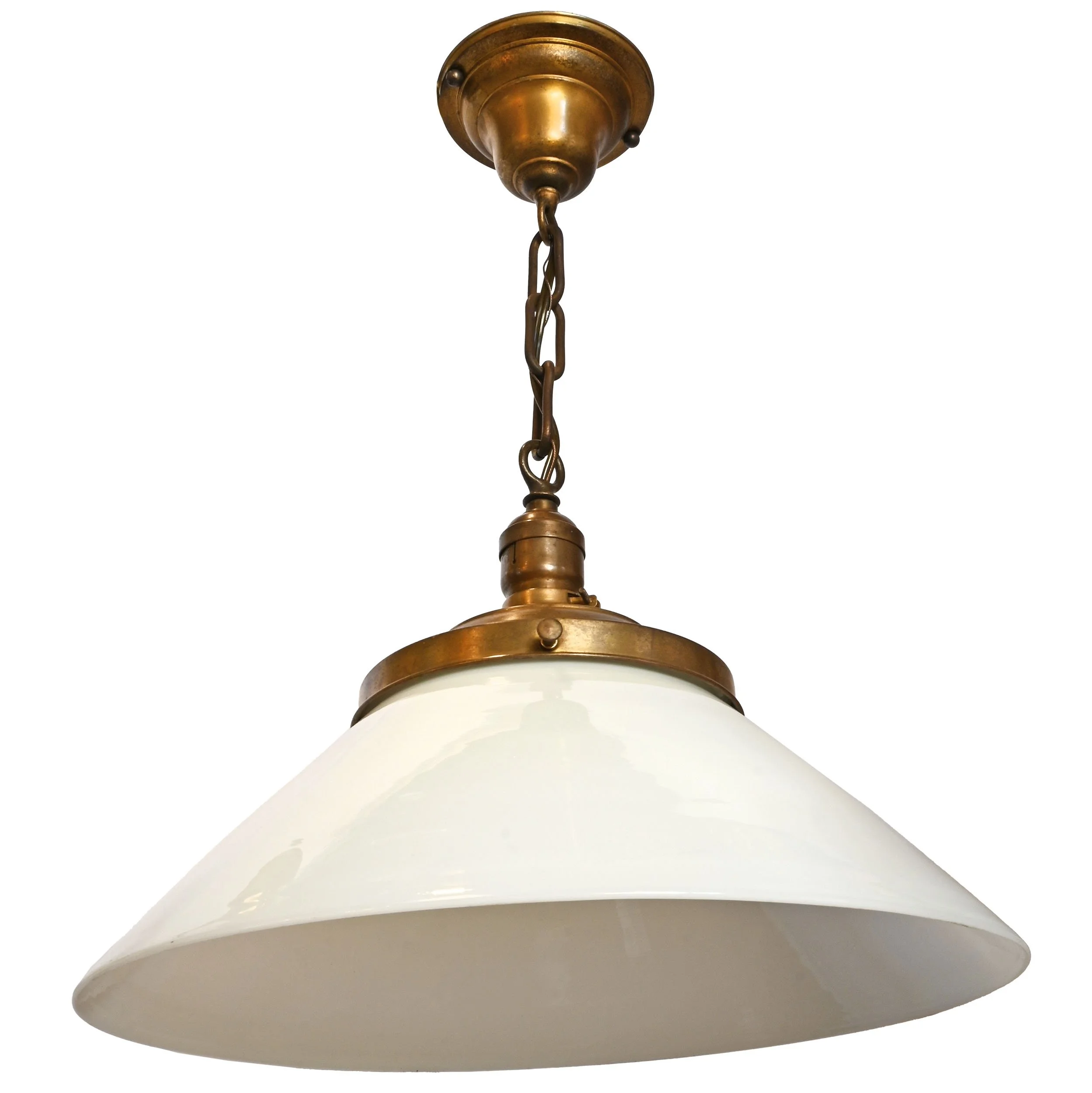 27209 wide flared milk glass shade on brass pendant 2.jpg