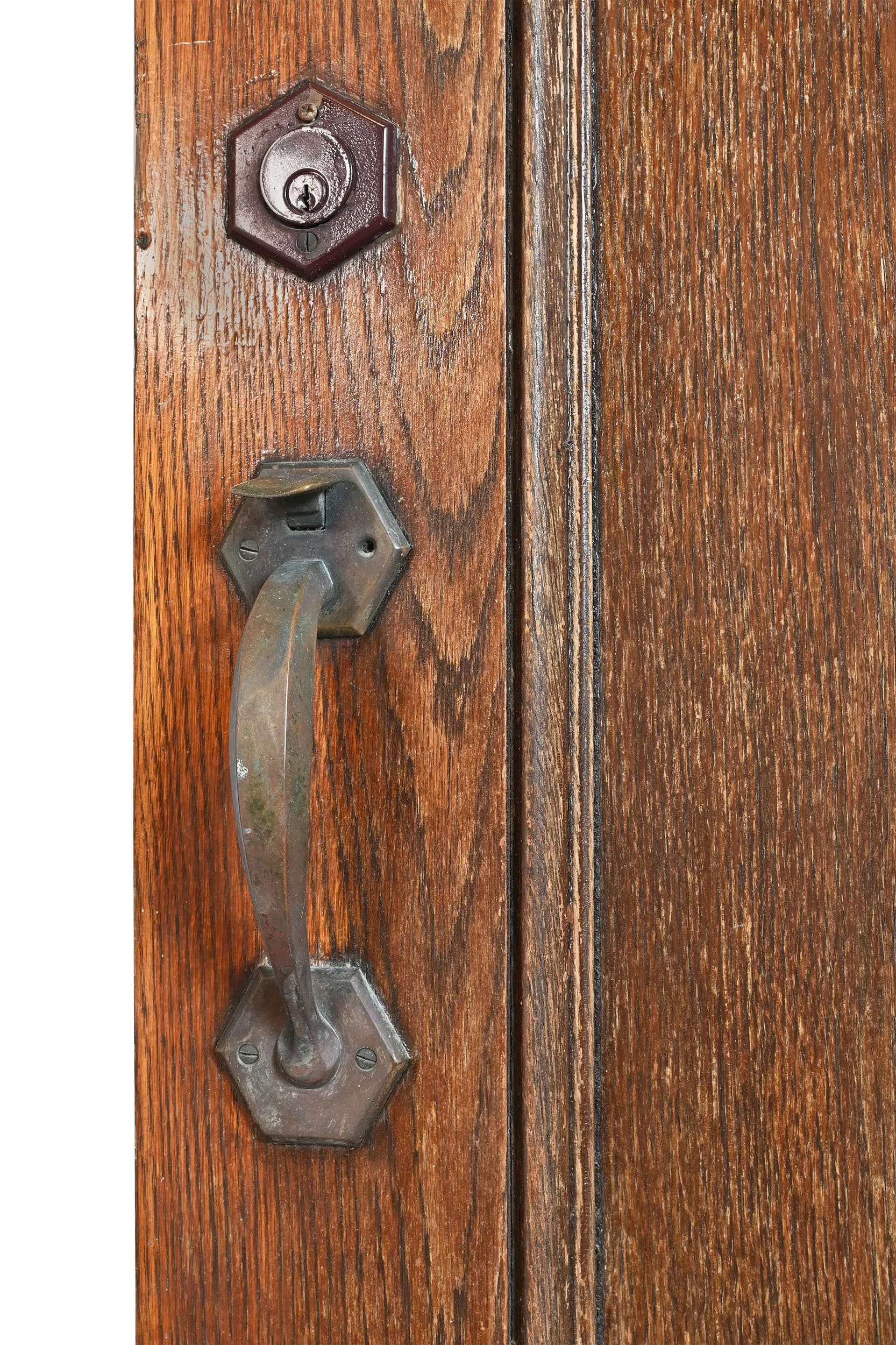 27564 extra wide exterior quarter view door with mackintosh rose leaded windows 3.jpg