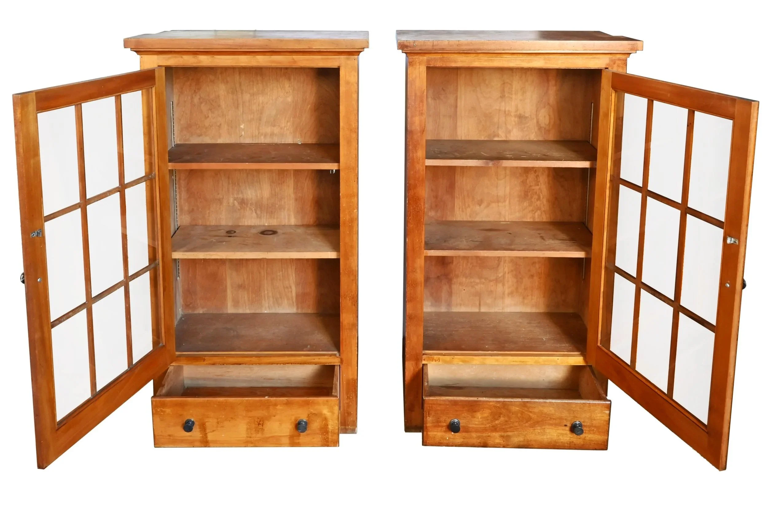28036+pair+of+birch+built+in+bookcases+with+drawers+2.jpg