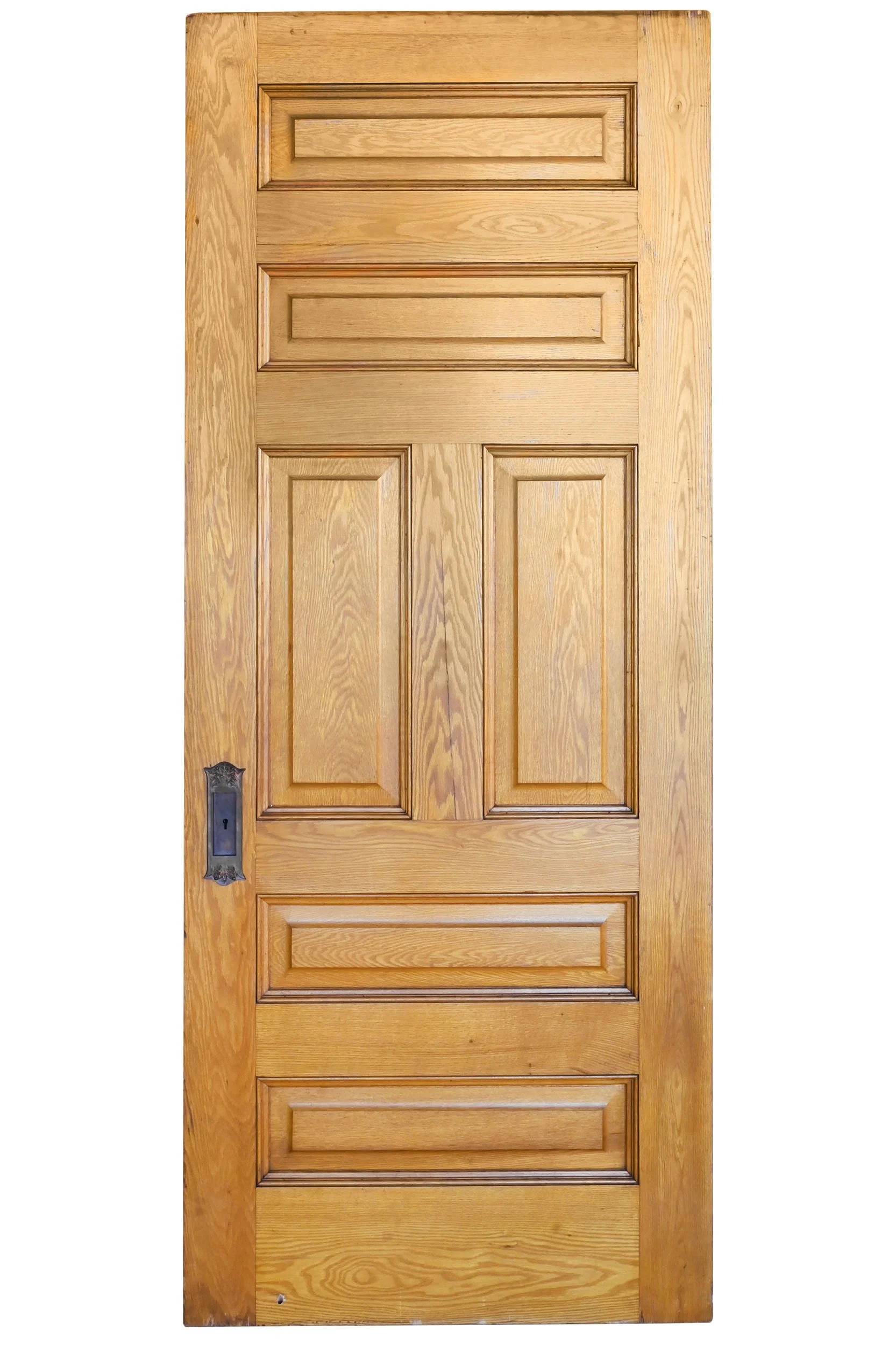 27906 single oak pocket door with brass pulls 3.jpg