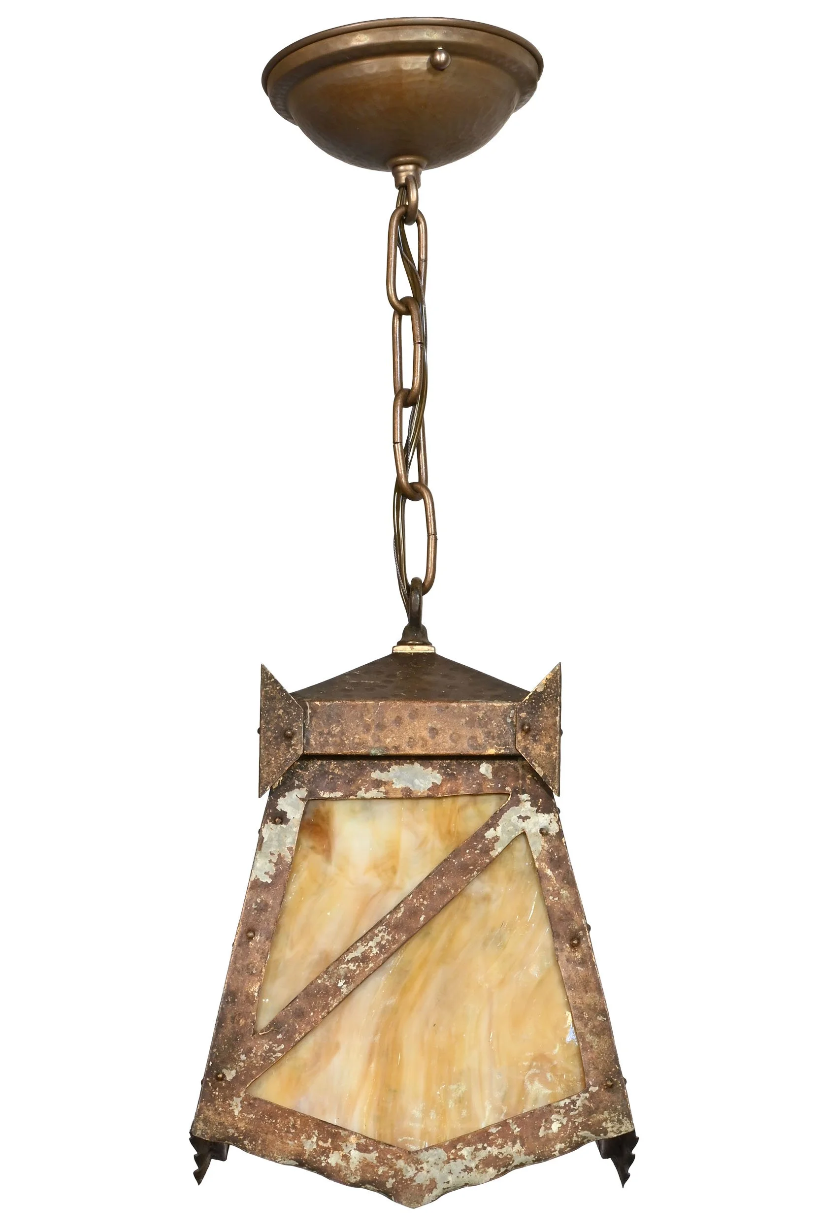 27092 slag glass shield shape tudor lantern pendant 1.jpg