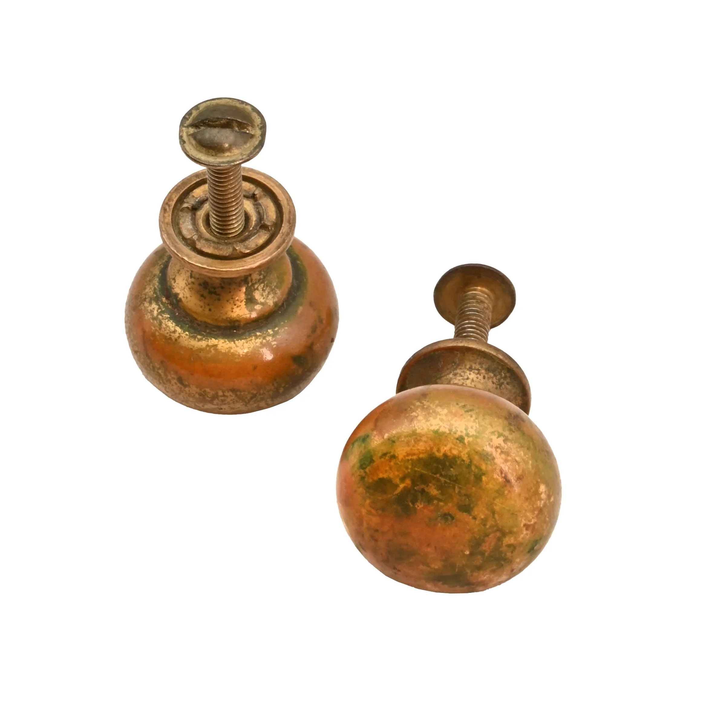 27136 pair of petite cast brass cabinet knobs 2.jpg
