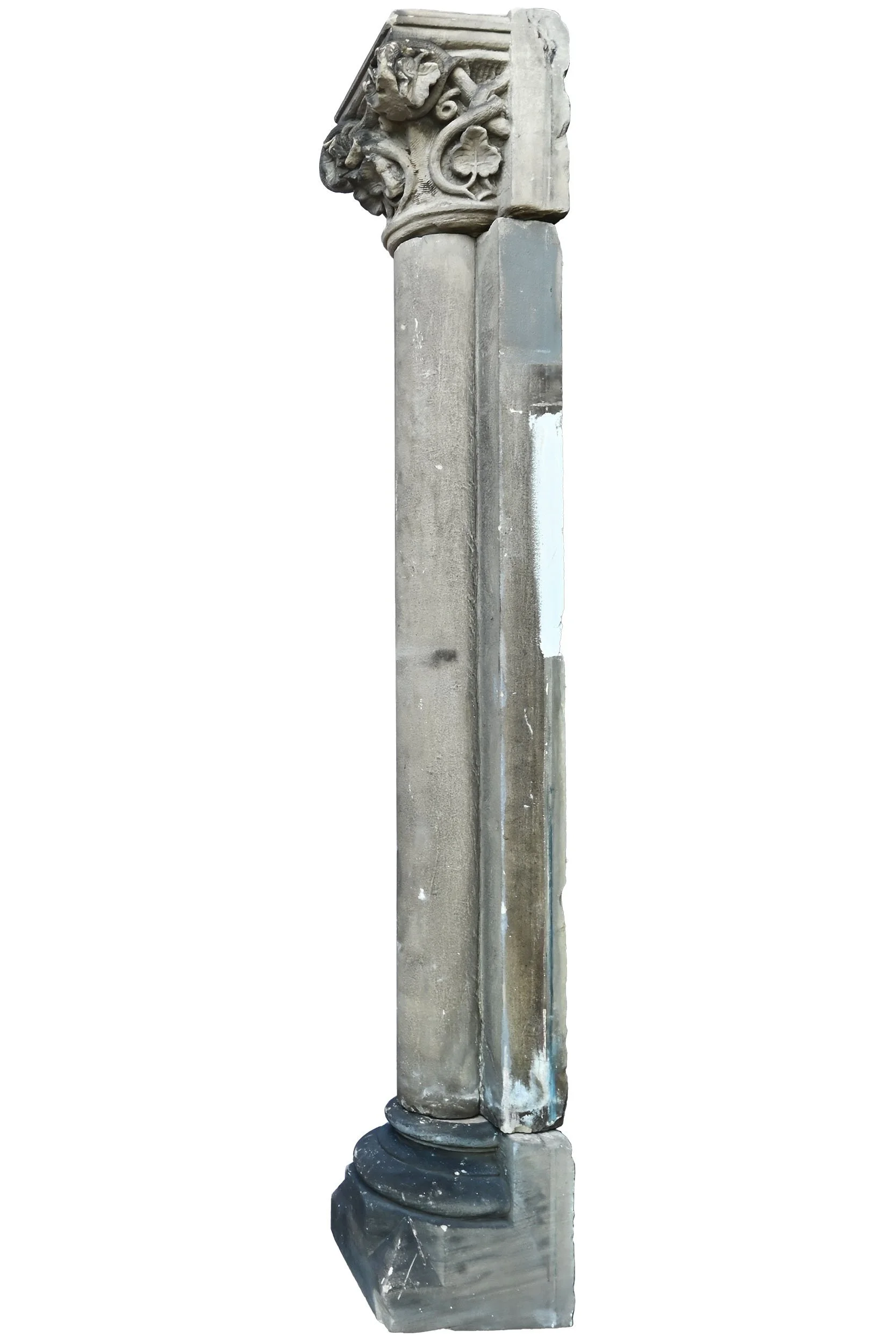 27651 three piece carved limestone wall mount column 3.jpg