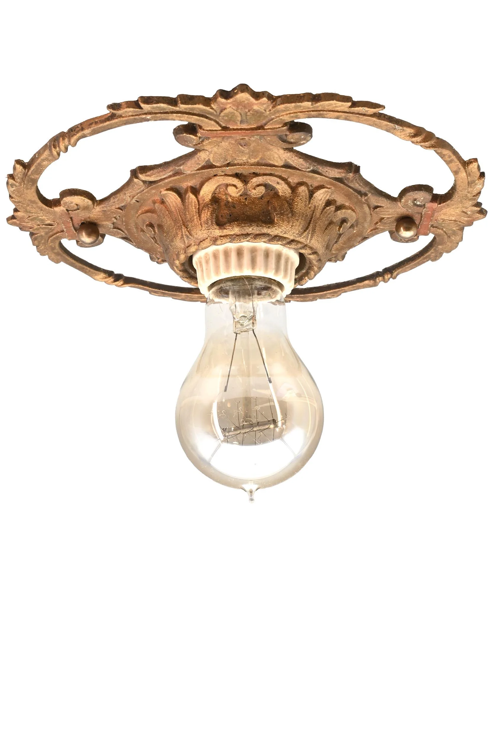 polychrome twisted leaf bare ceiling hugger