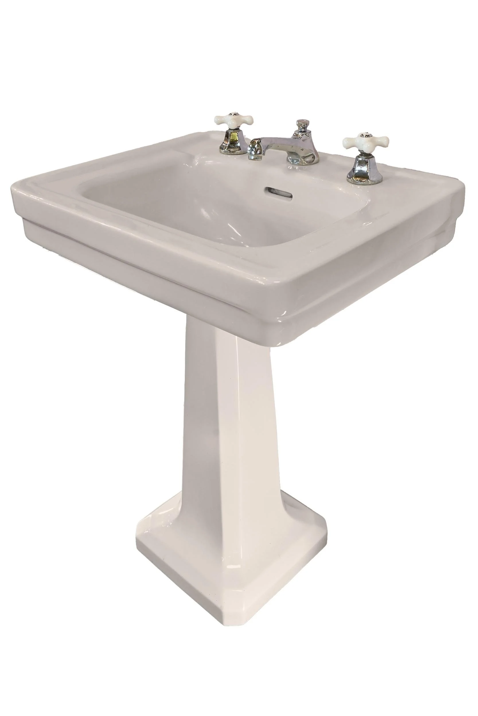 standard pedestal sink with hardware