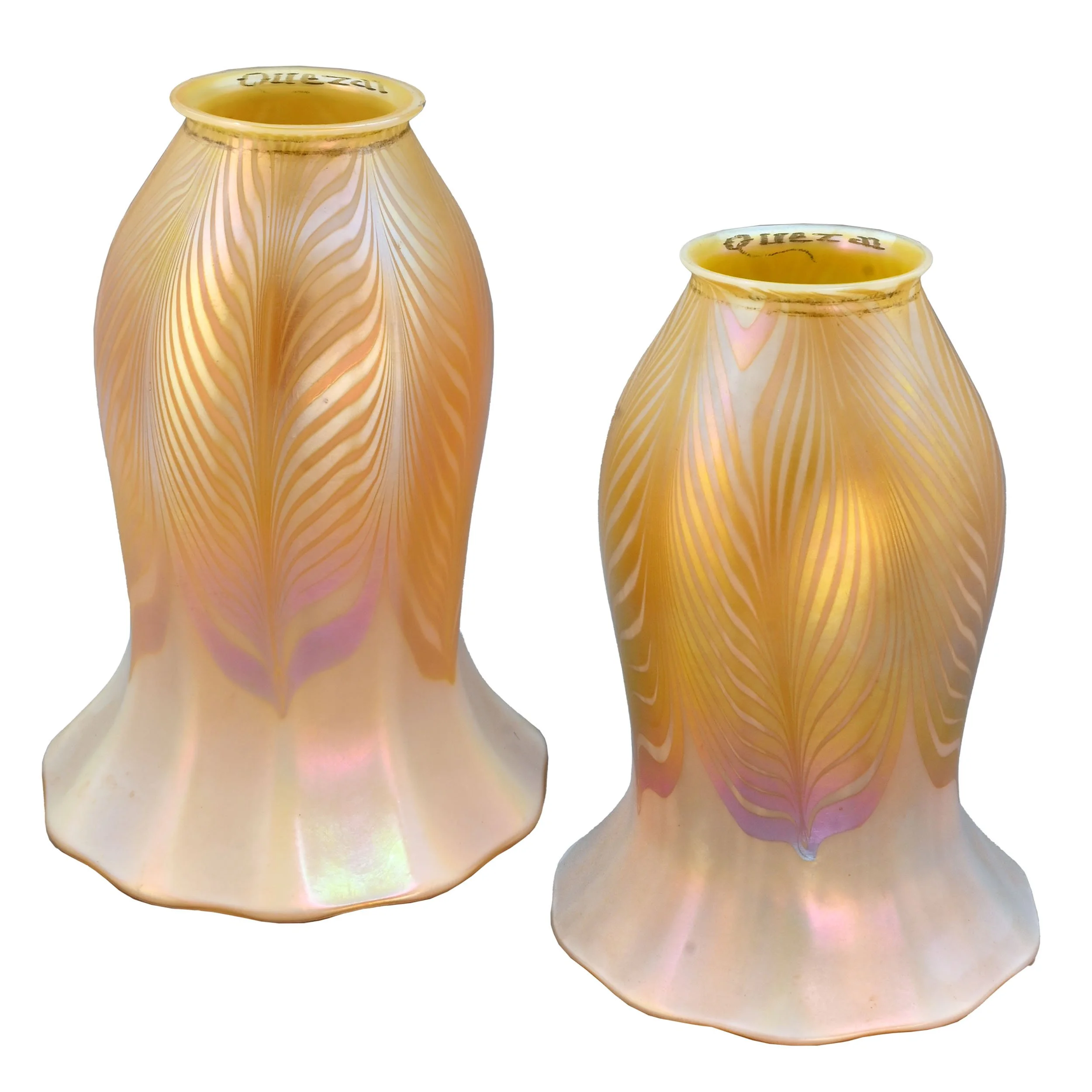 S61307 large aurene and calcite pulled feather quezal shade 3.jpg
