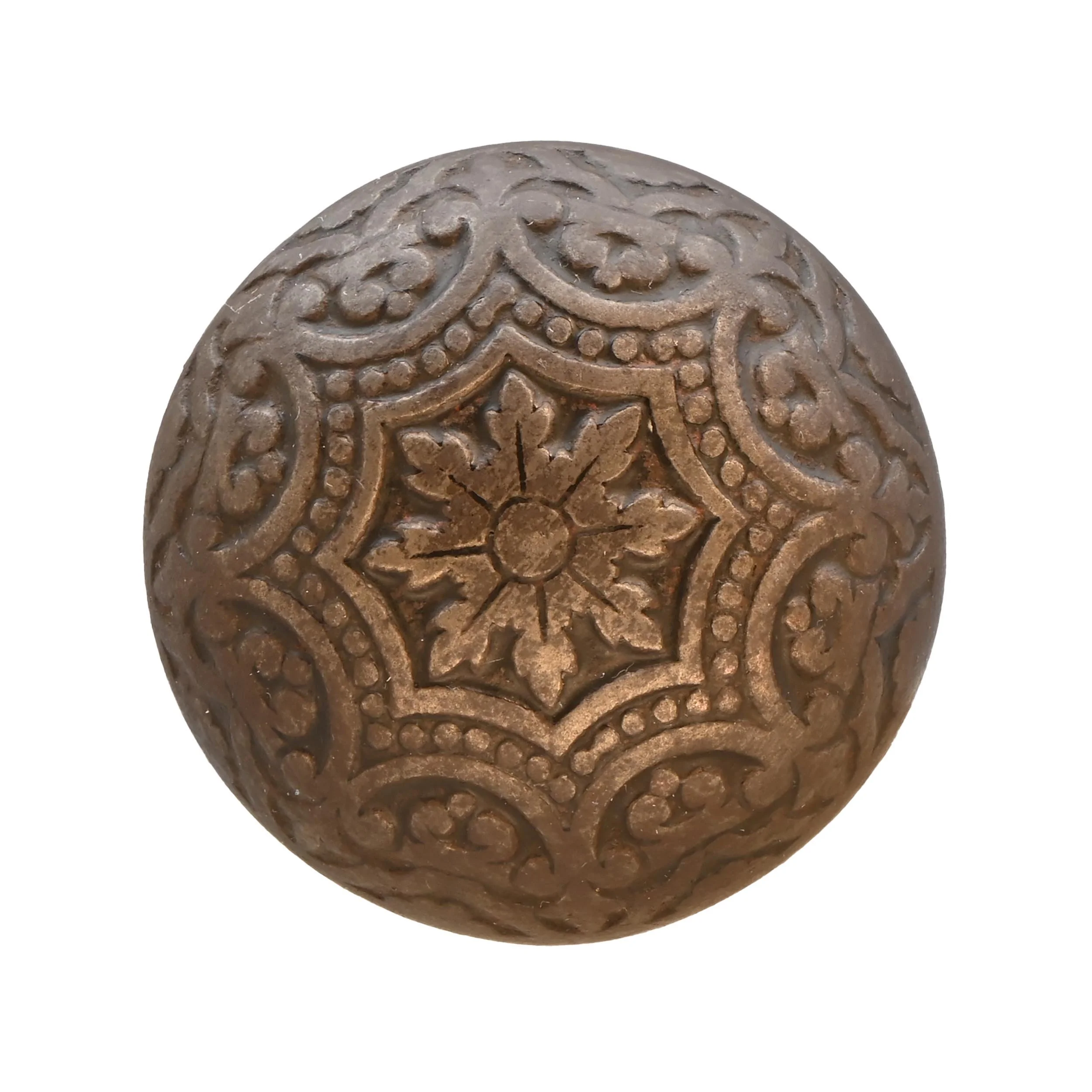 collectable vernacular 8 fold symmetry wrought iron knob set by peck stew wilcox