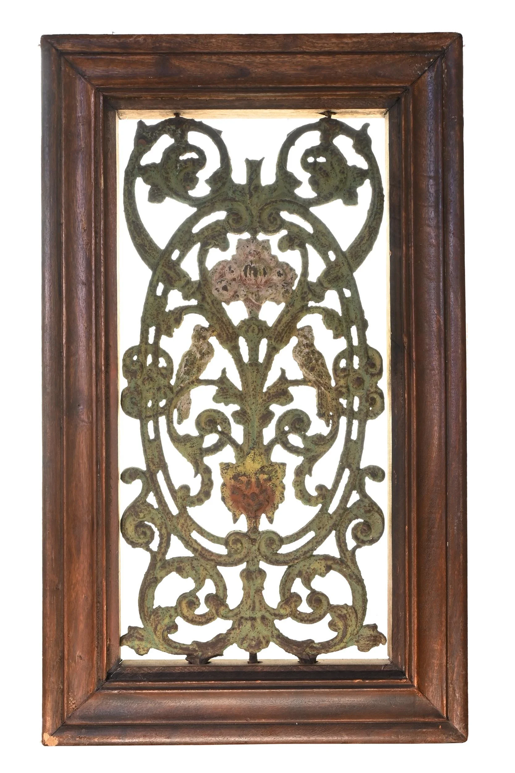 26314 framed polychrome cast iron fragment pair 1.jpg