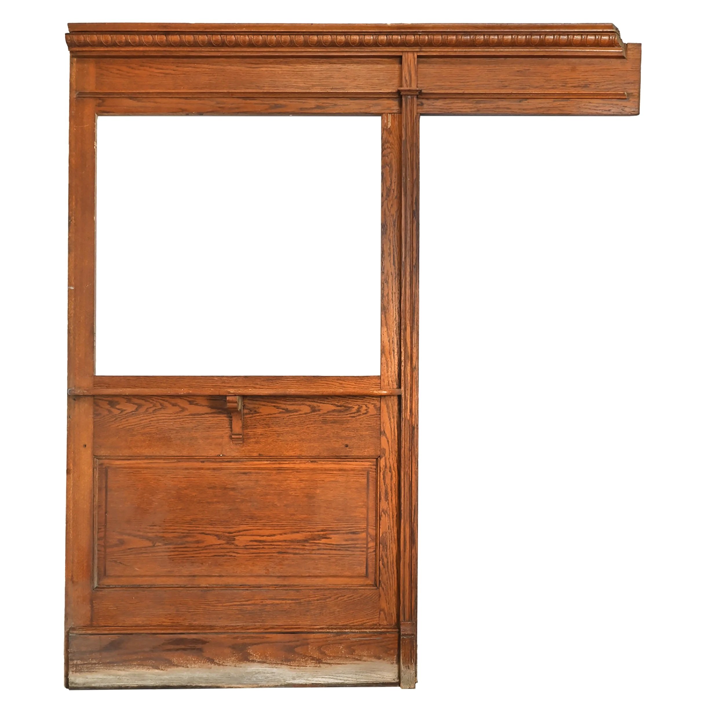 right and left oak drugstore partition panels