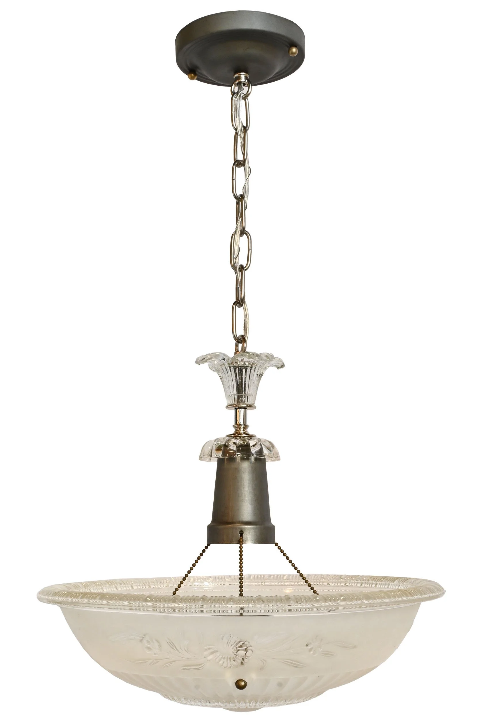 27255 gray iron and cast glass three chain bowl pendant 1.jpg