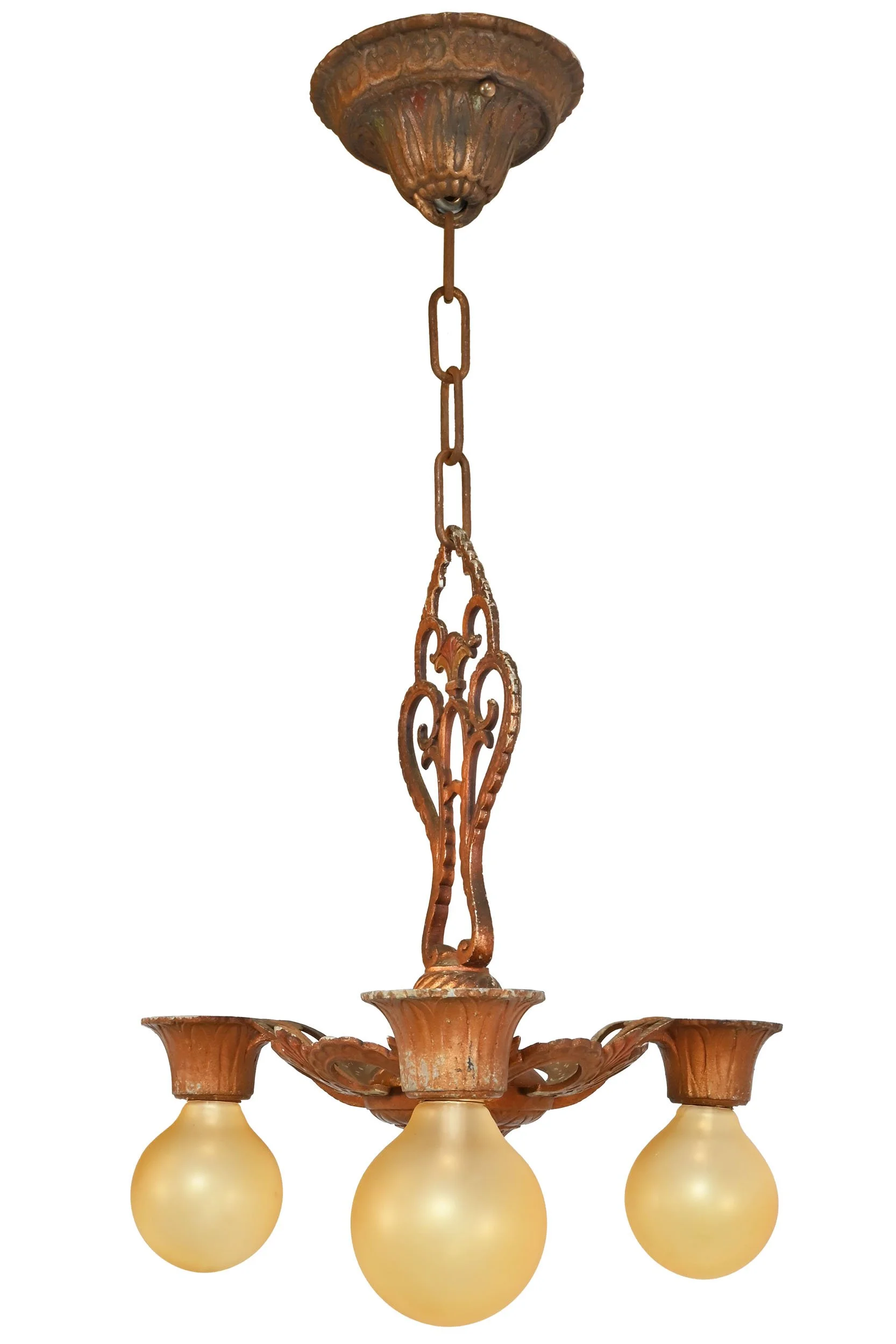27773 polychrome aluminum three bare bulb chandelier 1.jpg