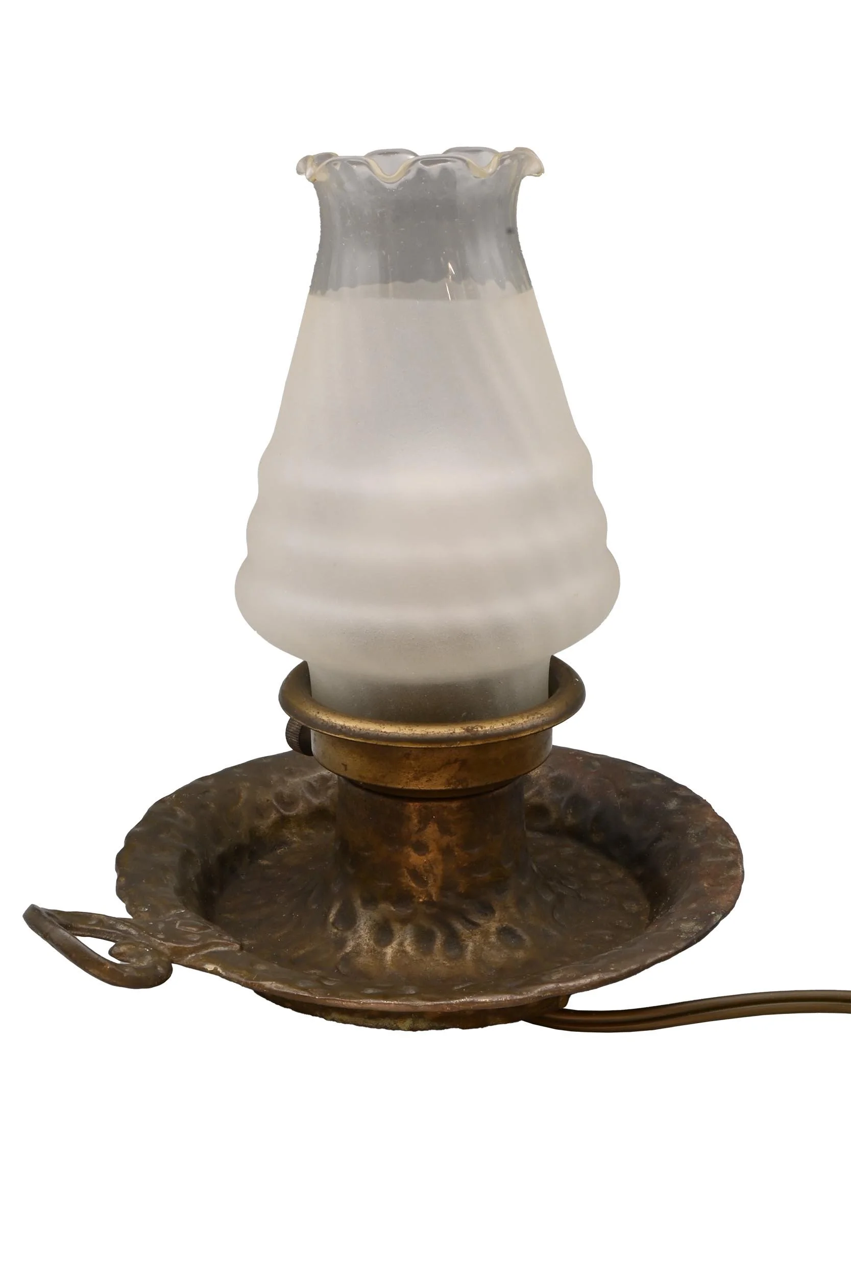 virden hammered table lamp with chimney shade
