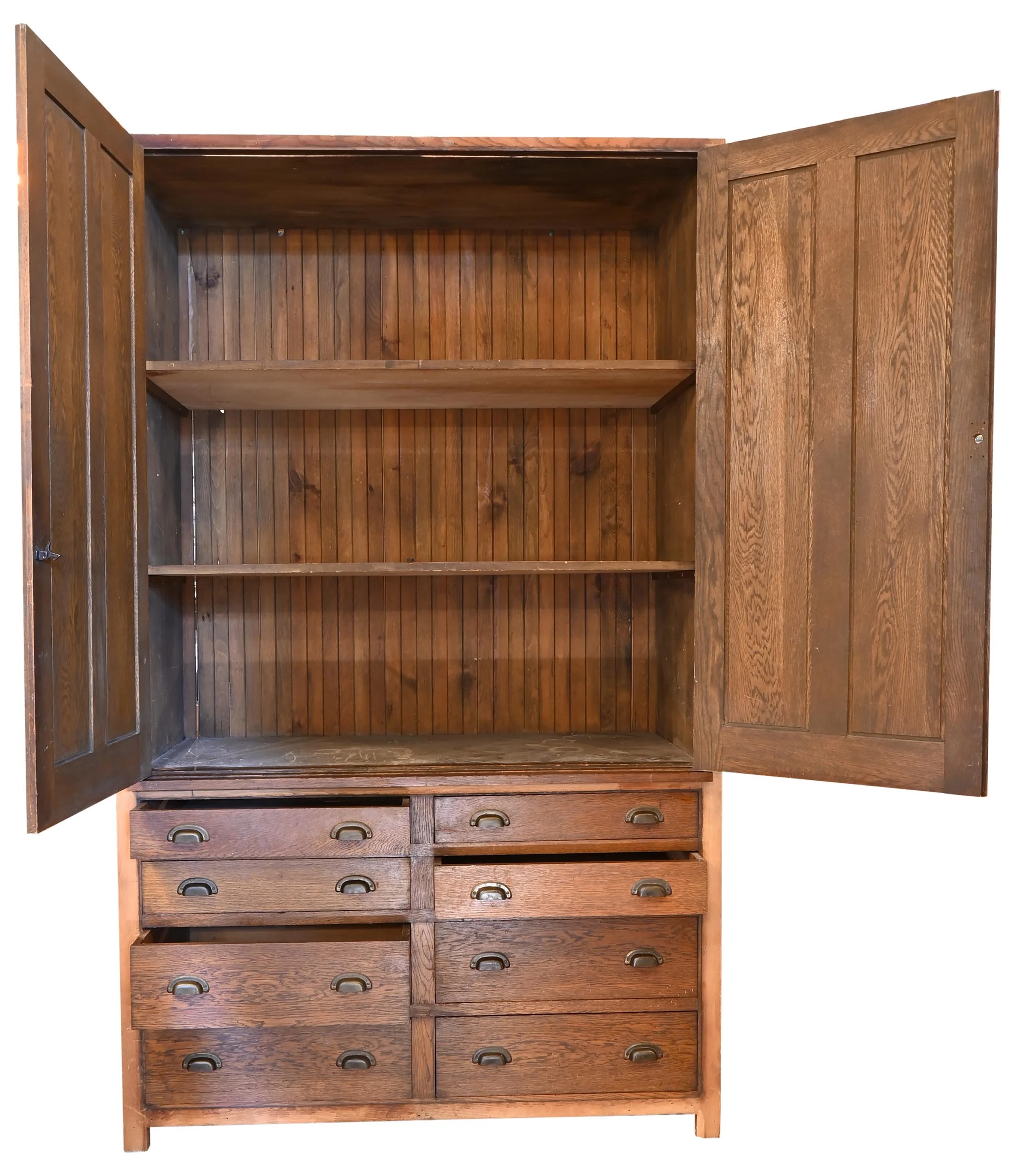 25878 oak double door 8 drawer linen built-in 5.jpg