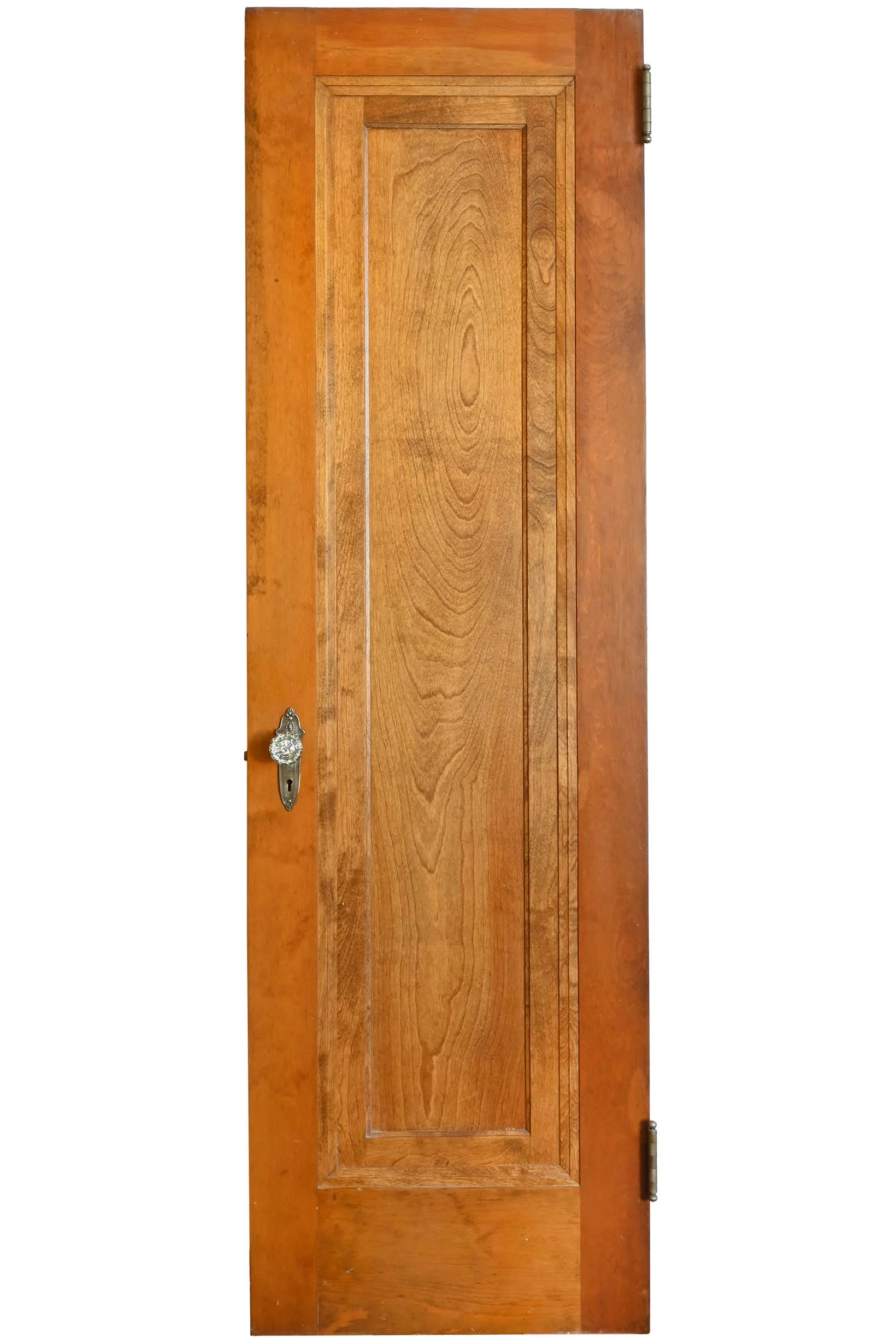 oak and birch miracle closet door with glass knobset