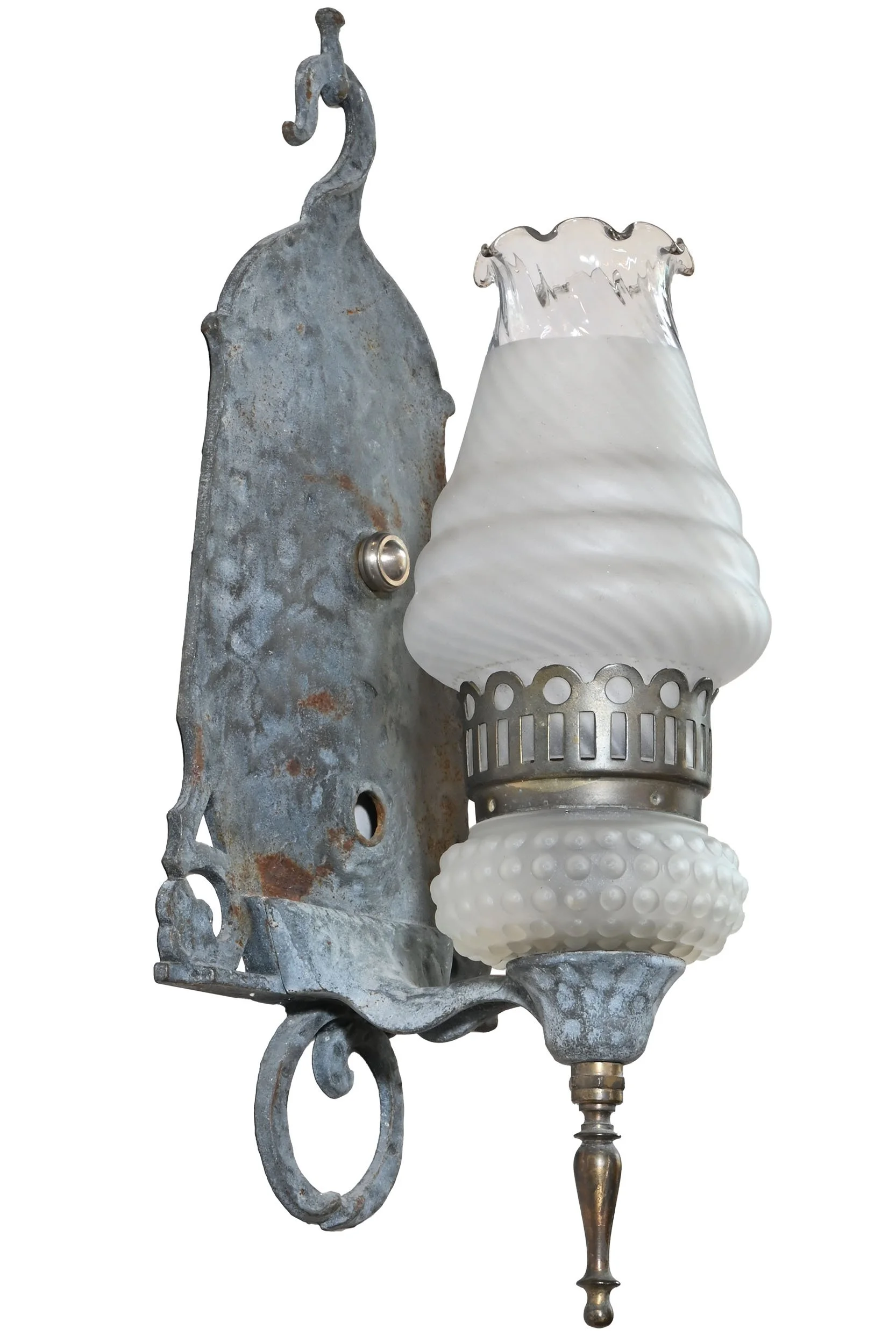 27778 virden hammered cast iron single shade sconce pair 2.jpg